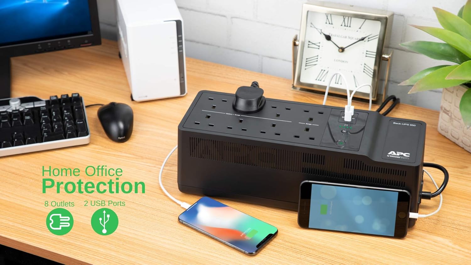 Thumbnail 6 de APC by Schneider Electric Back-UPS ES BE850G2-UK 850VA UPS with 8 outlets and USB charging