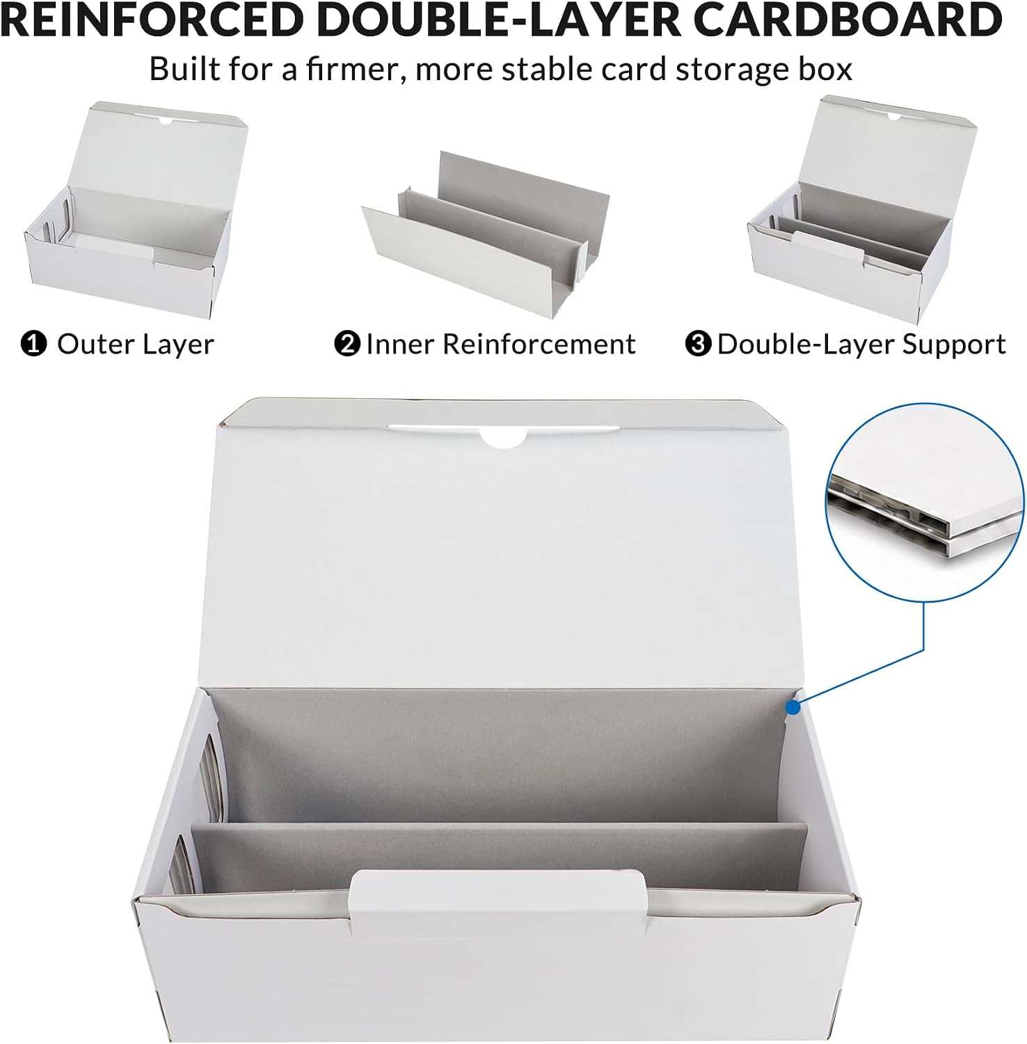 Detalle 2 de AFIING Trading Card Storage Boxes, 6-Pack