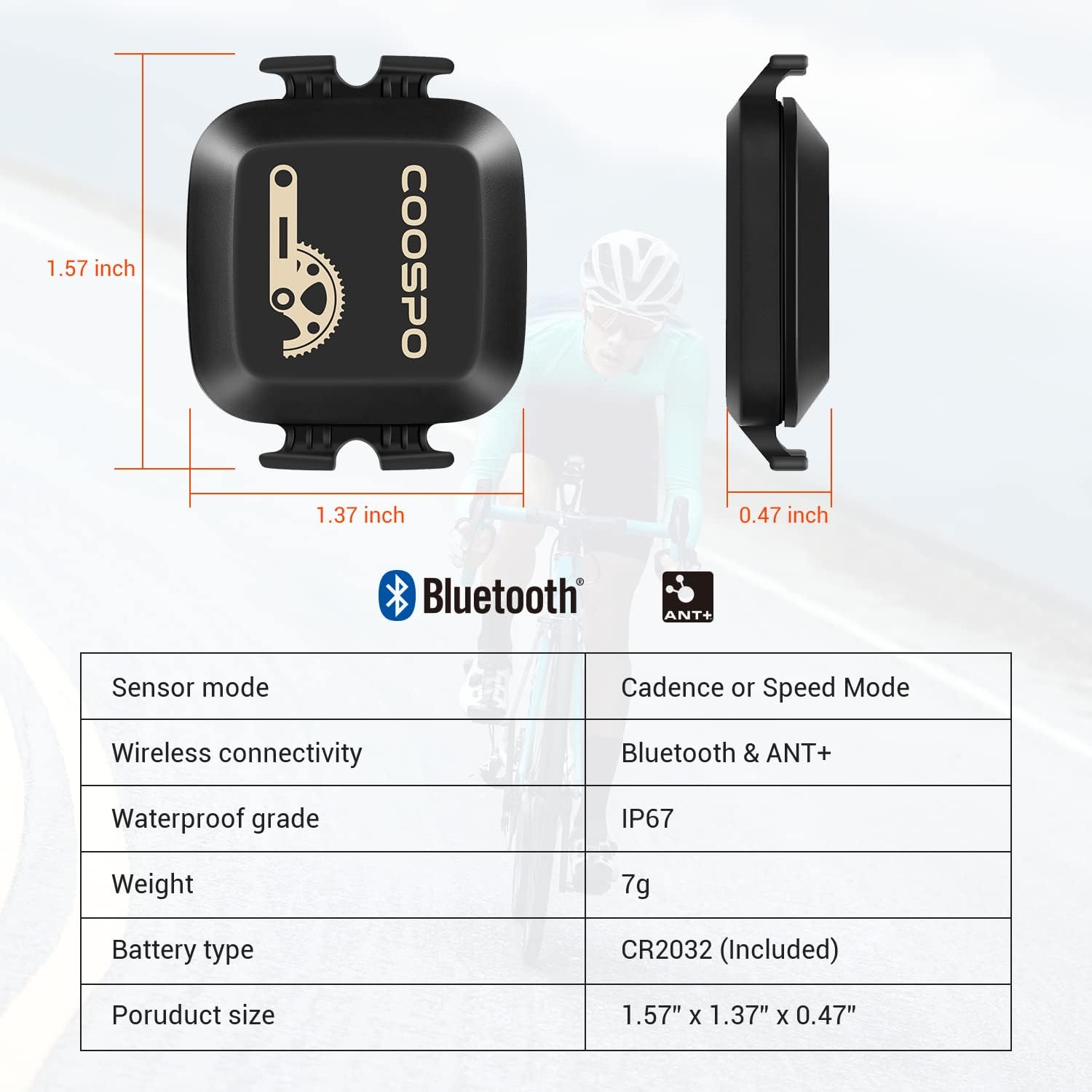 Thumbnail 4 de COOSPO BK467 cadence and speed sensor
