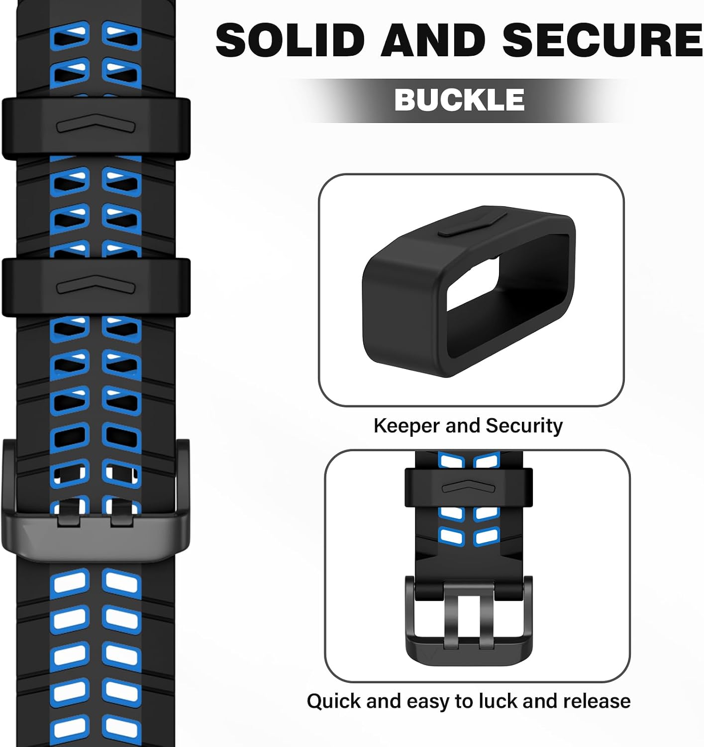 Detalle 2 de OVERSTEP Strap 22mm Quick Release Silicone Band