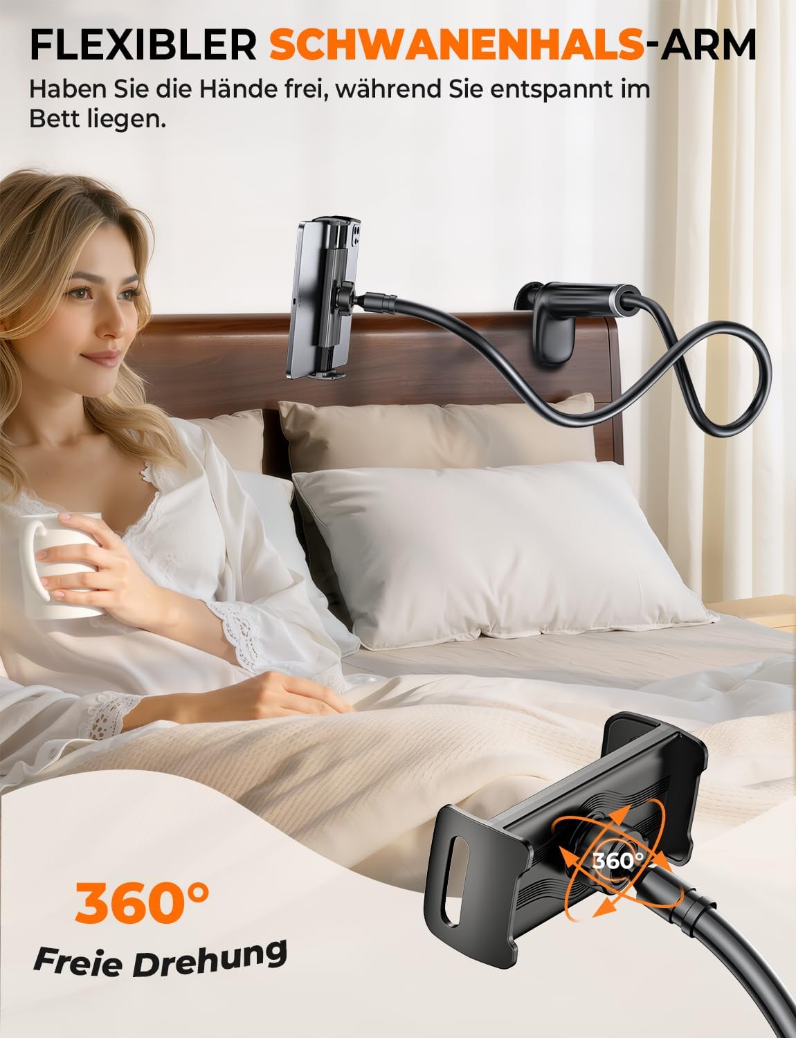 Thumbnail 2 de Schwanenhals Tablet Bett Halterung 360°