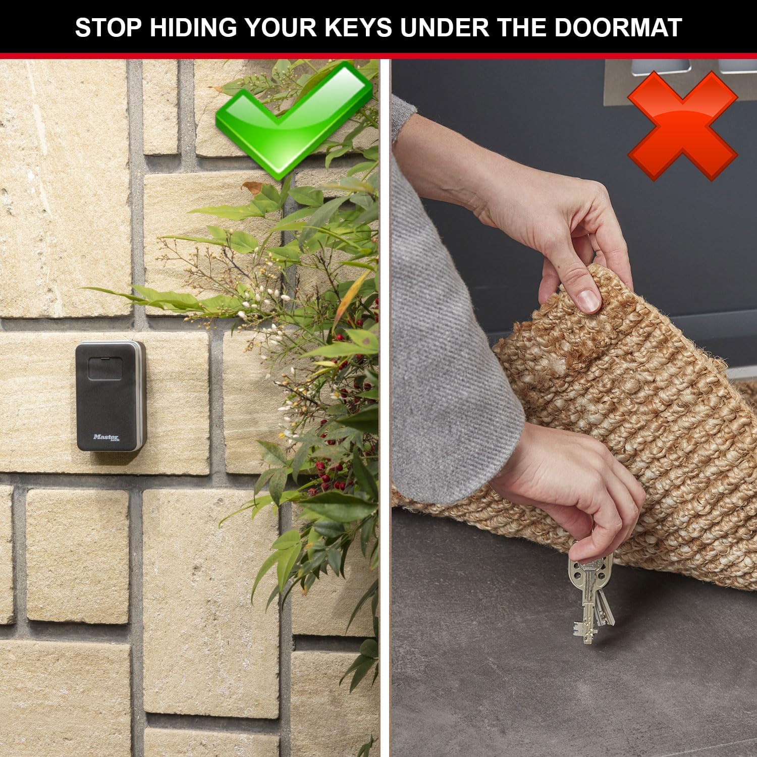 Thumbnail 1 de Master Lock Cassetta portachiavi parete con sist. tira per aprire — dimensioni medie, kit montaggio