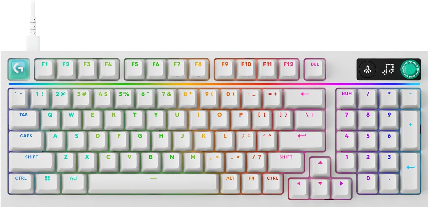 Detalle de Logitech G316 X 98 Tactile Mechanical Gaming Keyboard, White, Hot-Swappable