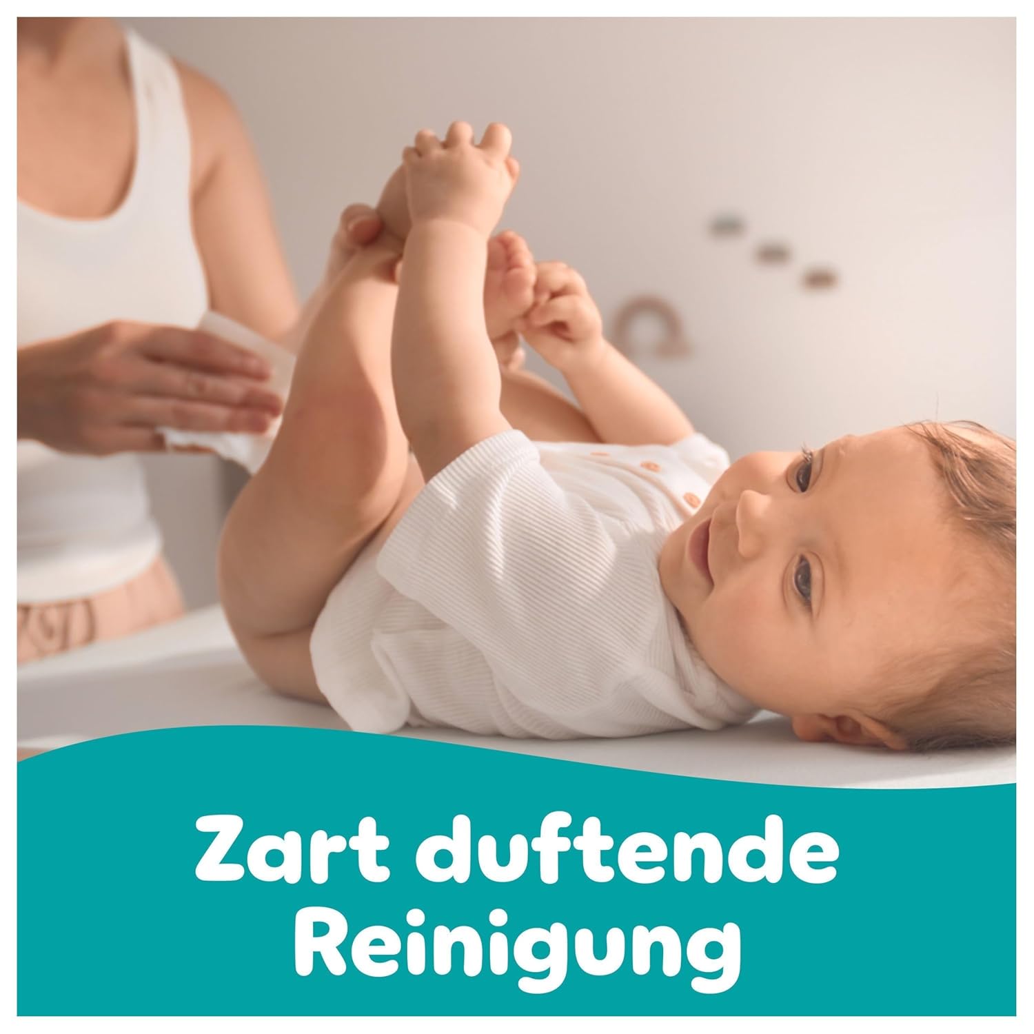 Detalle de Pampers Fresh Clean Feuchttücher 15 Packungen – 80 Stück pro Packung, 1200 Feuchttücher, milder Duft