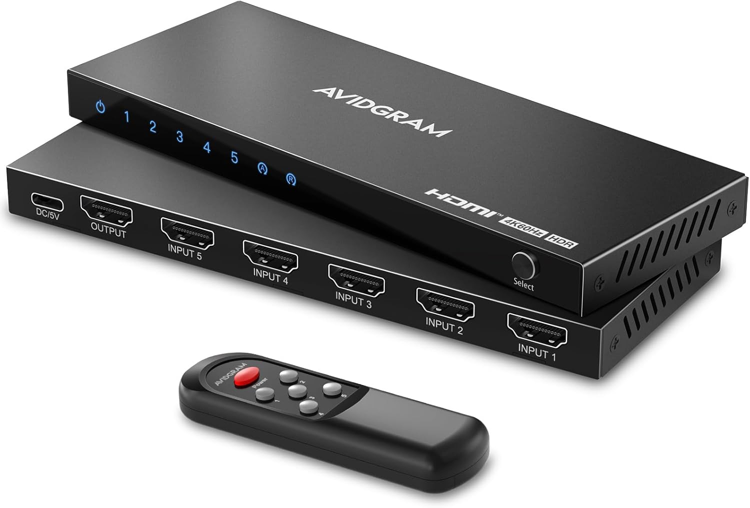 AVIDGRAM HDMI Switch 4K 60Hz 5×1 : polyvalence et compatibilité HDCP 2.2 pour votre AV