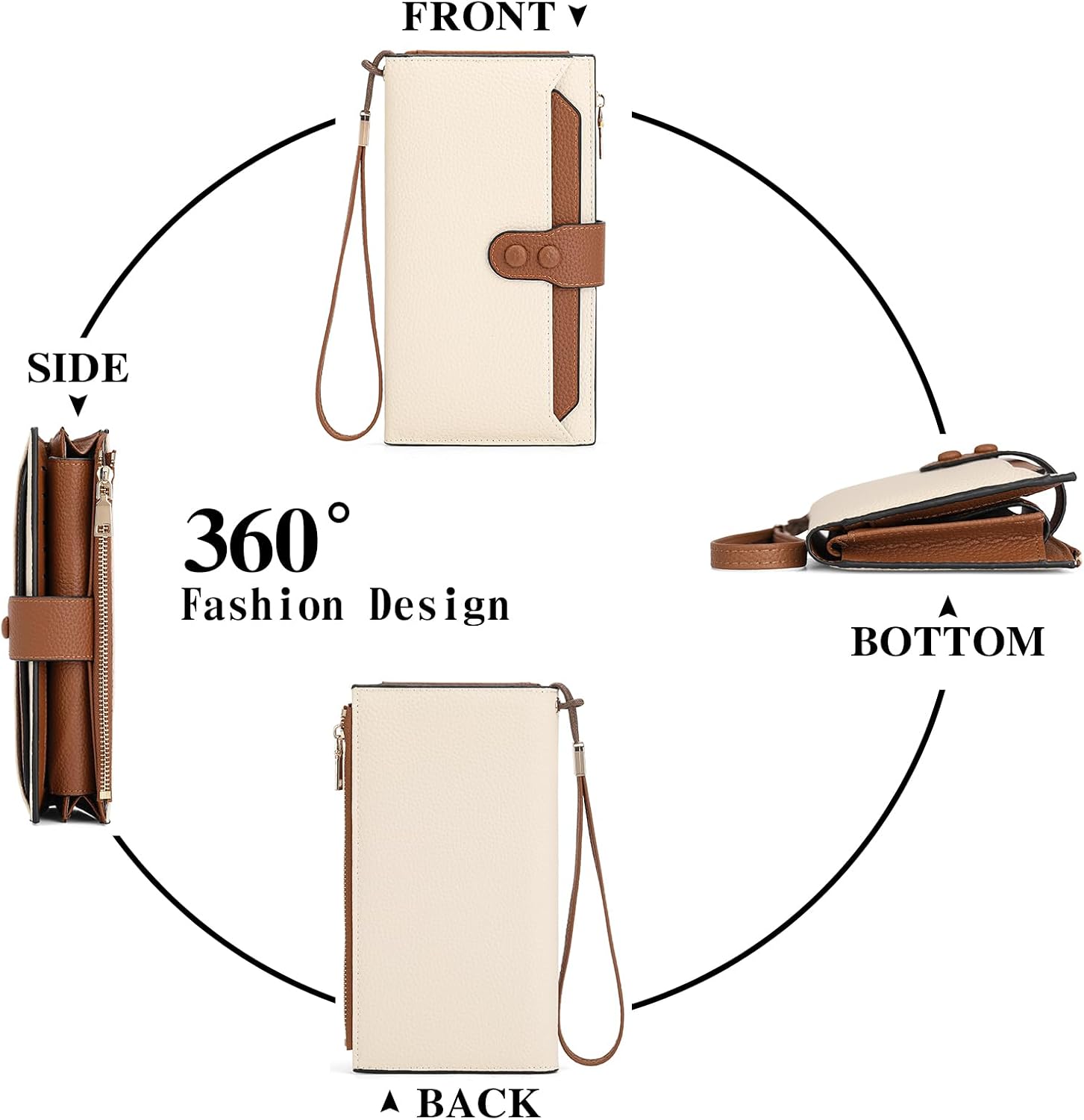 Thumbnail 2 de SENDEFN Purses for Women Large Leather Wallet