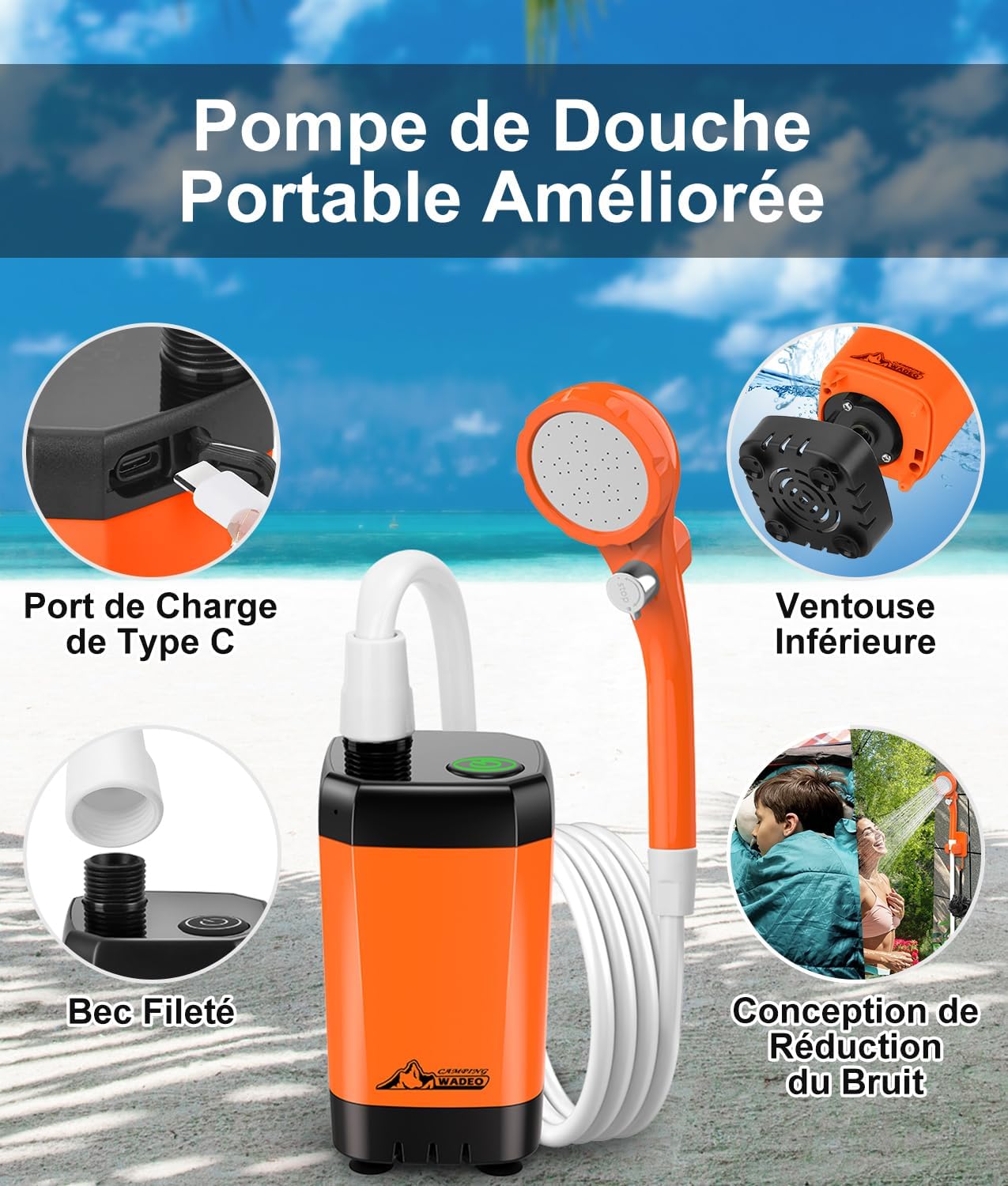 Thumbnail 5 de WADEO Kit Douche de Camping