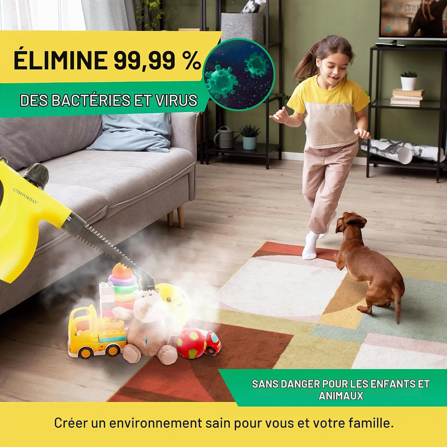 Detalle de Comforday HH handstoomreiniger 1050 W, 350 ml en 9 accessoires