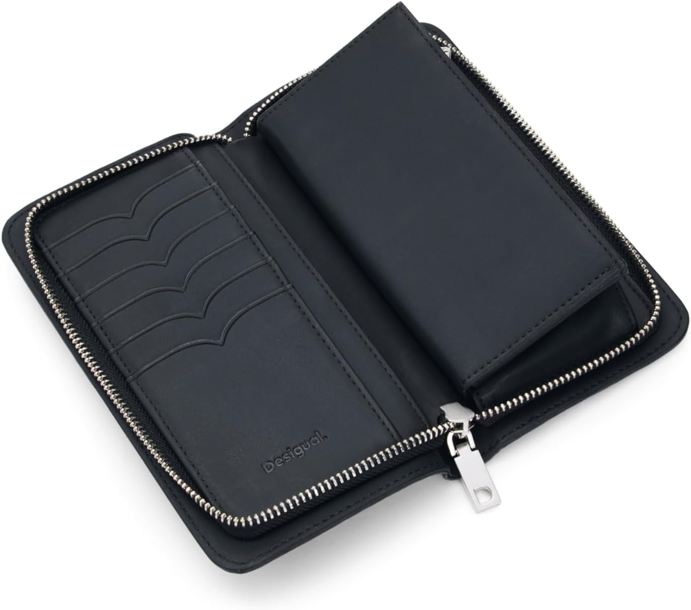 Detalle 2 de Desigual Sierra Fiona Long Wallet Black: portafoglio otto progettato per l’ordine quotidiano
