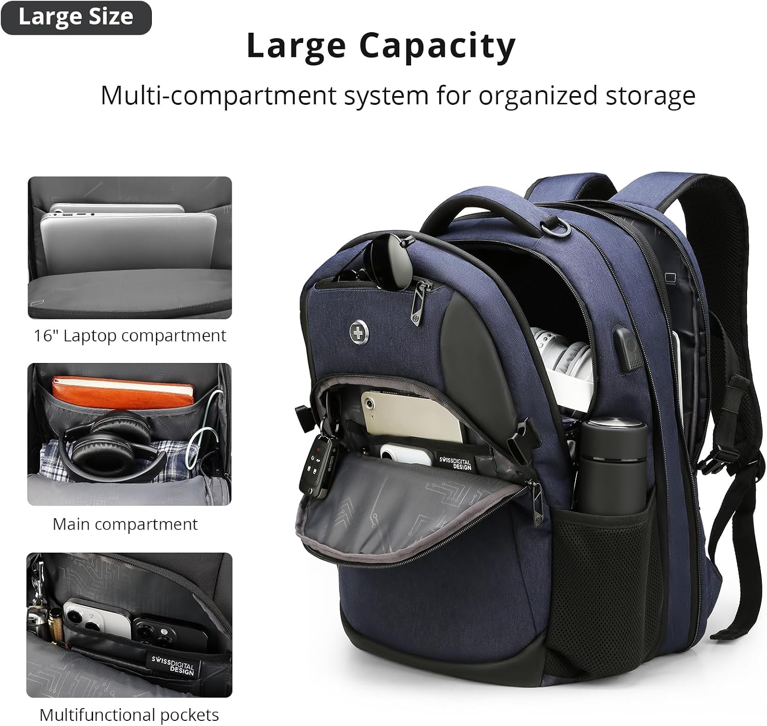 Thumbnail 6 de Swissdigital Design Laptop Backpack SD1671-12