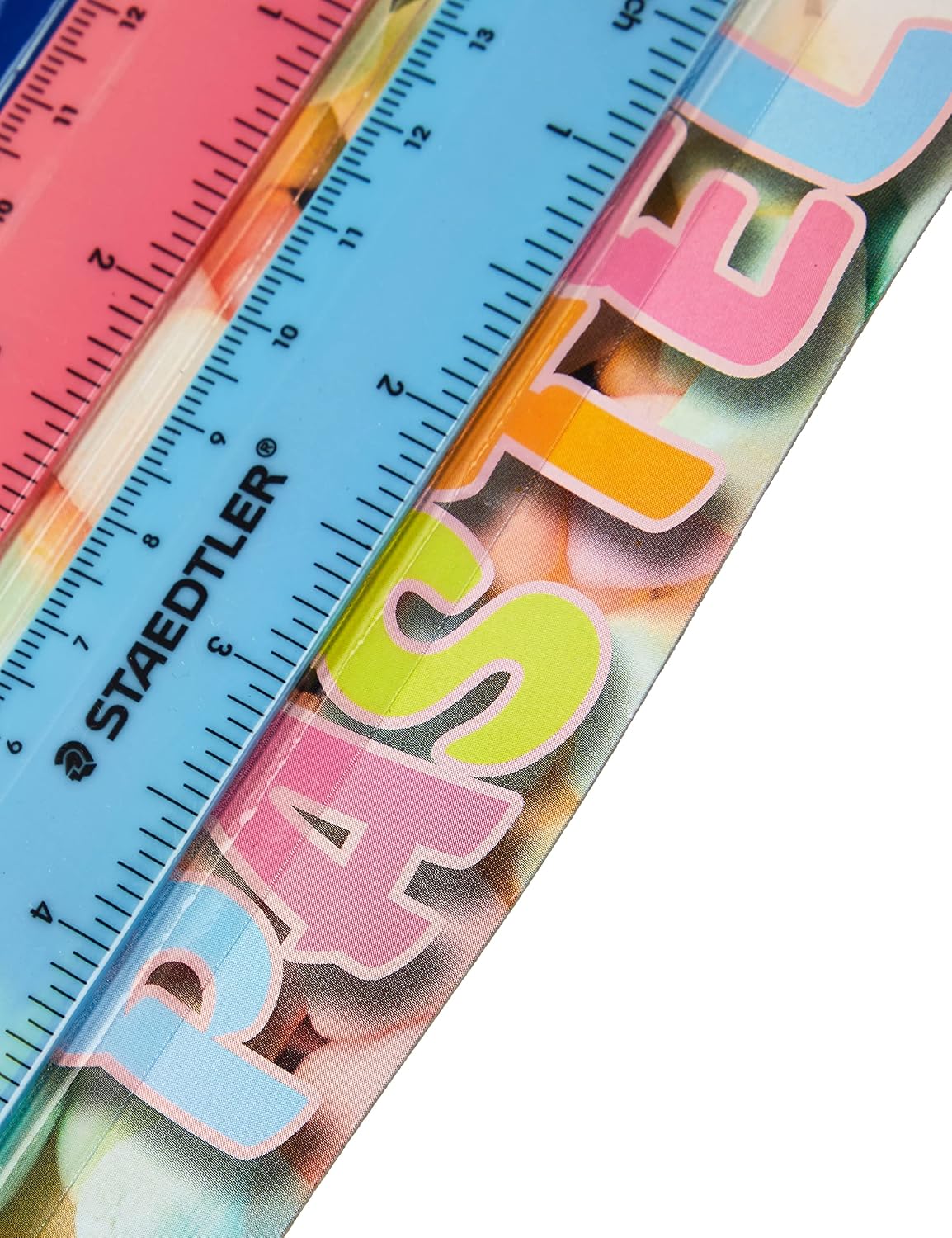 Detalle 2 de Staedtler 56215PSBK2ST pastel-linialen van 15 cm, set van 2 met inktrand