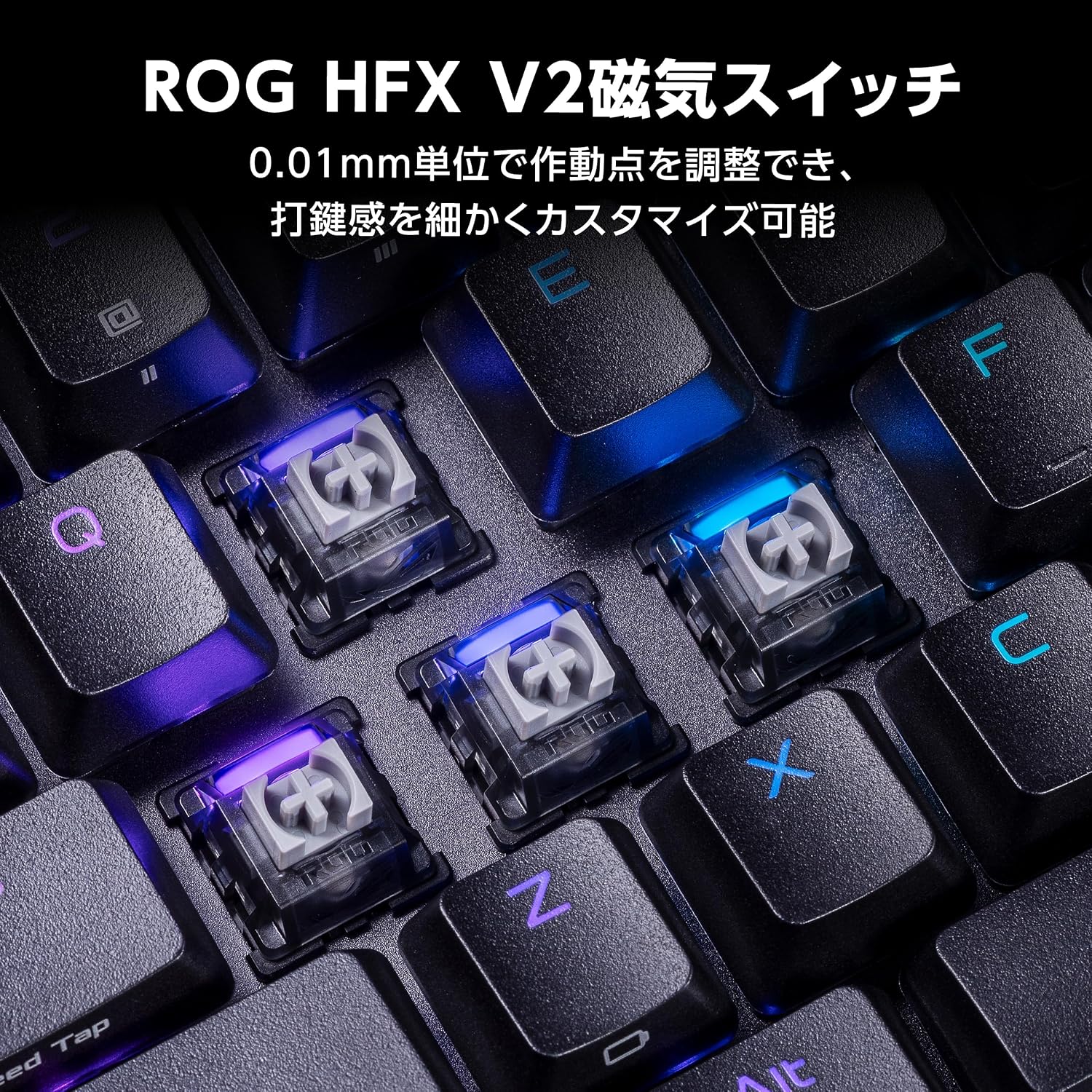 Detalle de ASUS ROG Falcata M703 ROG FALCATA/HFXV2/US/PBT 75%分割型ゲーミングキーボード