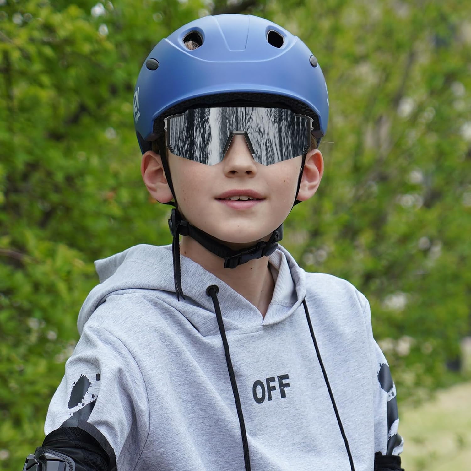 Detalle de DUCO Polarisierte Jugend-Sonnenbrille DK310 – UV400, leichtes TR90, verstellbares Band, 8–16 Jahre