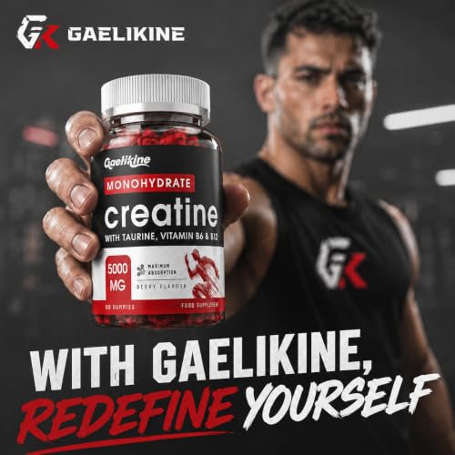 Detalle de Gominolas de Creatina Monohidratada de Gaelikine – Potencia y Conveniencia en Cada Bocado