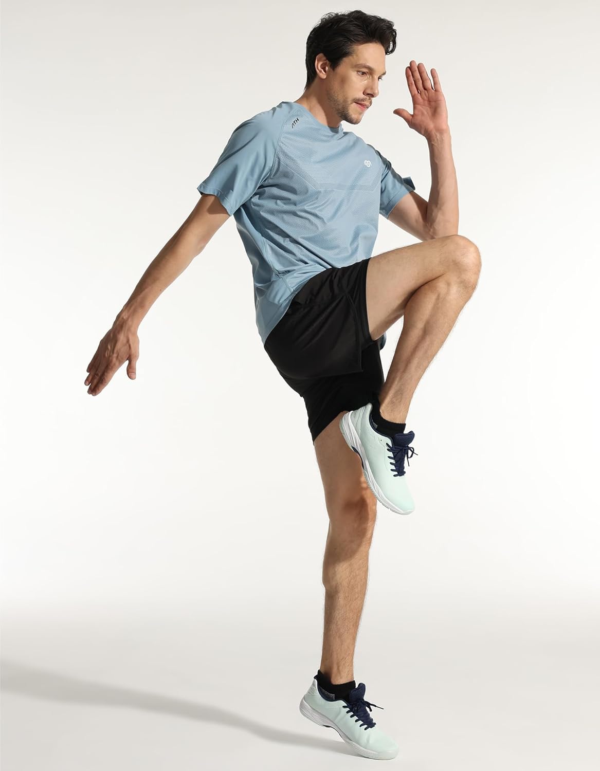 Thumbnail 4 de CLOSEMATE : lot de 6 paires de chaussettes de sport basses rembourrées antidérapantes respirantes noir/blanc (39-42, 43-46, 47-50)