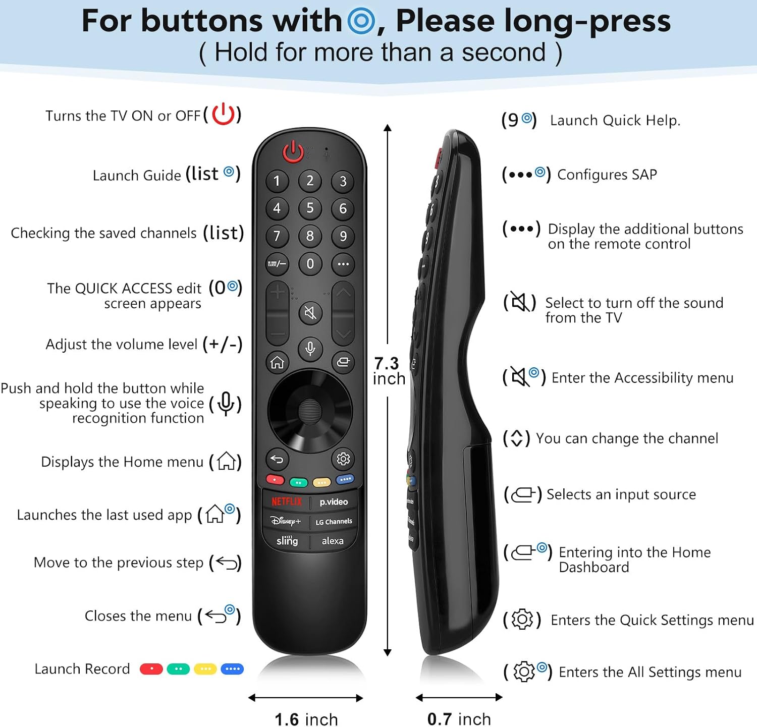 Thumbnail 6 de Voice Magic Remote Replacement for LG Smart TVs with Voice Function