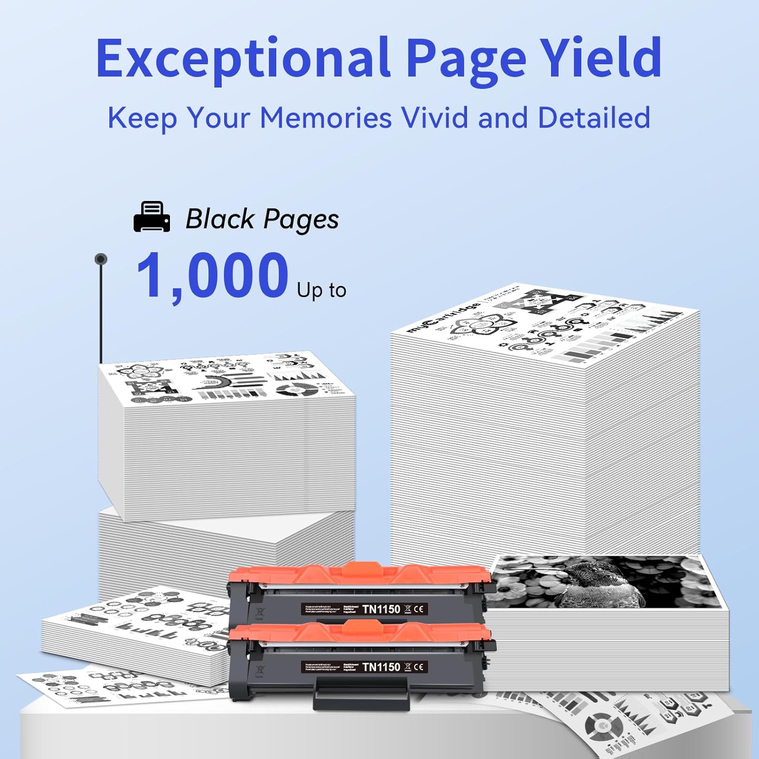 Thumbnail 4 de MYCARTRIDGE TN1150: Toner compatibile Brother TN-1150 2x Nero per HL-L1240W, HL-L1242WXL, HL-L1640W, HL-L1642WXL e altre stampanti Brother