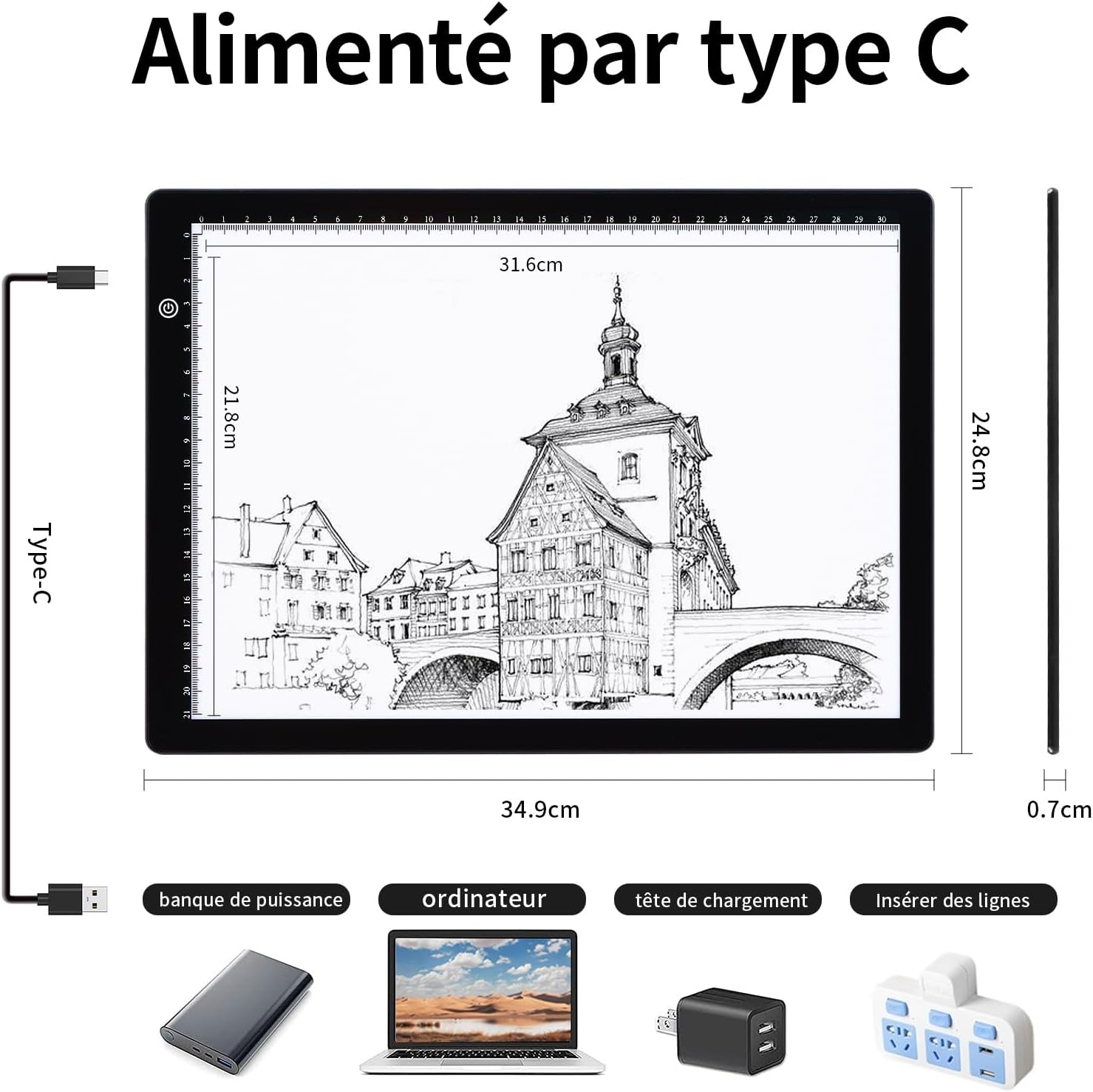 Thumbnail 5 de Table lumineuse A4 pour dessin 📄