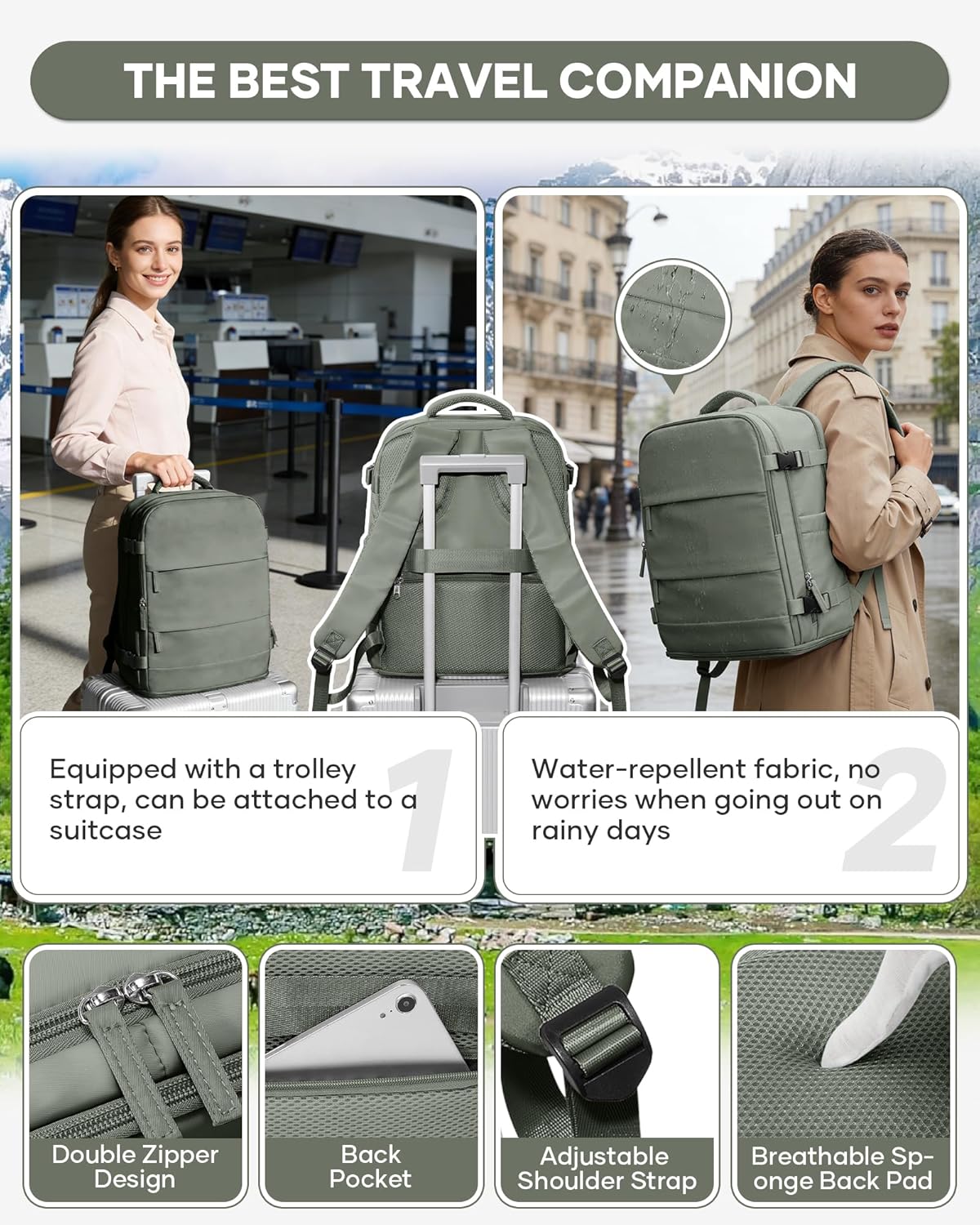 Thumbnail 6 de BJLFS Vakuum Rucksack mit Pumpe – Handgepäck 40x30x20 cm für Ryanair/Wizzair