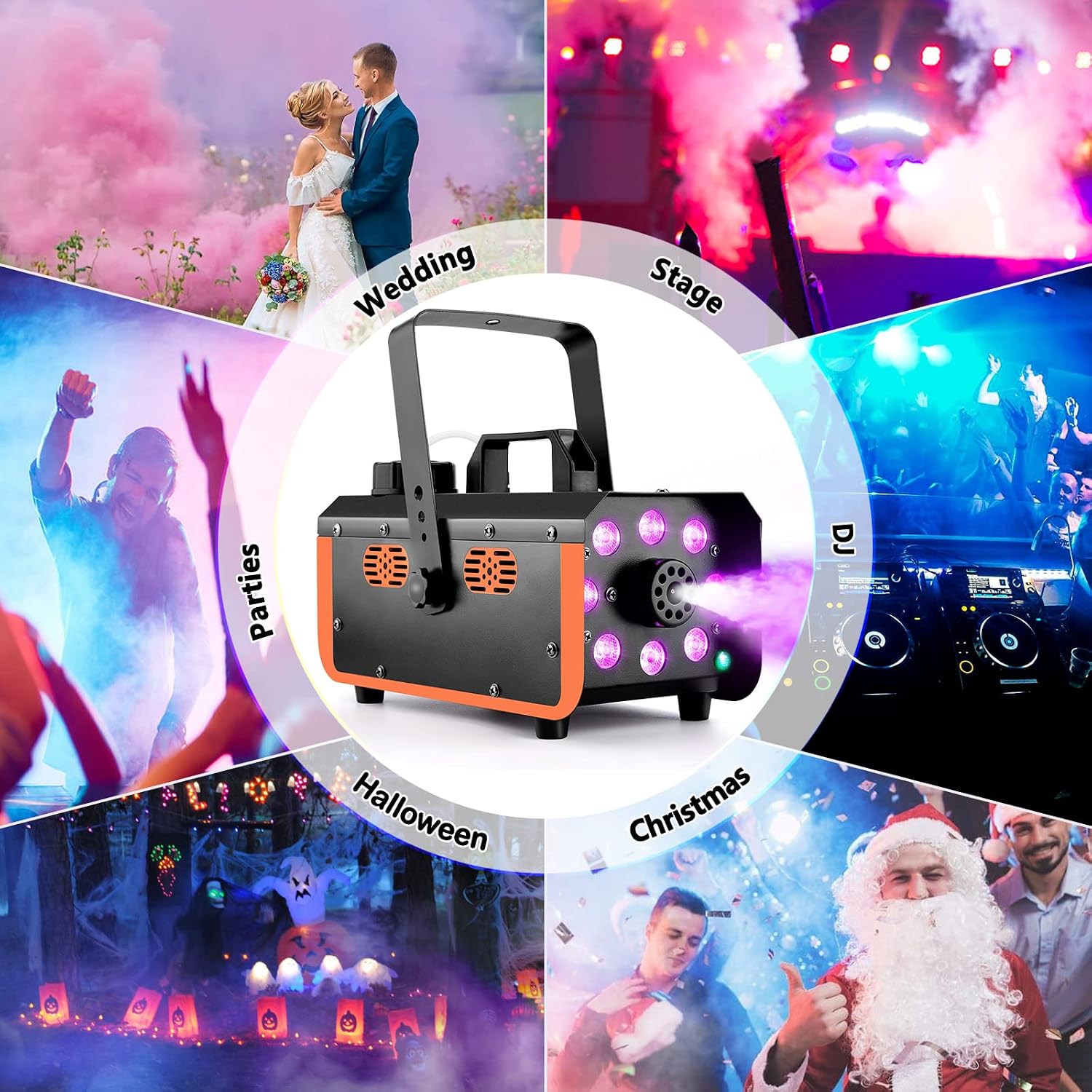 Thumbnail 6 de HAKUTA Nebelmaschine 500W mit 2300 CFM – wasserdicht, LED-Farbsteuerung, separate Nebel- und Lichtfunktion