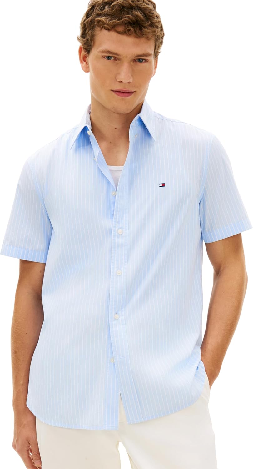 Thumbnail 5 de Tommy Hilfiger Flex Poplin STP SS Shirt MW0MW42860 camicia a maniche corte da uomo