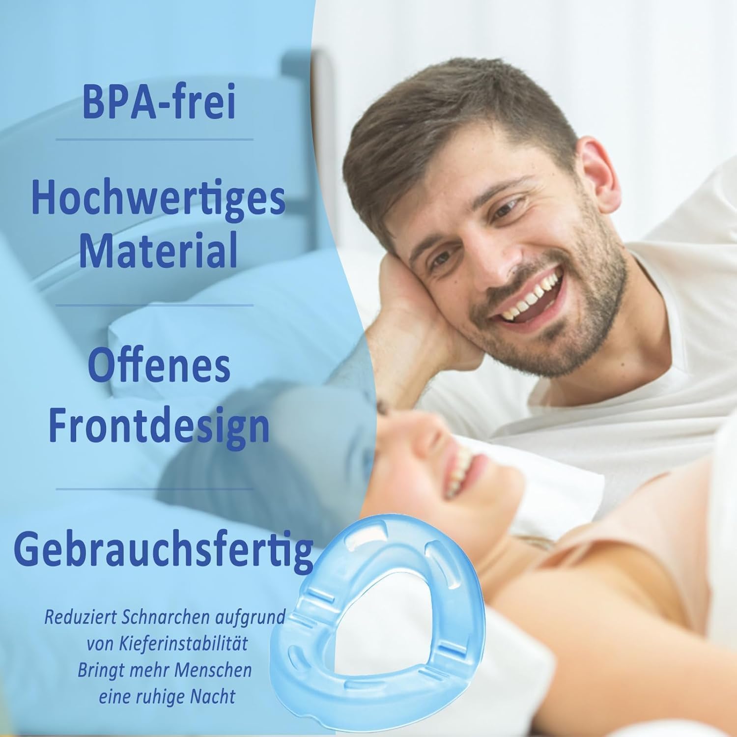 Detalle 2 de AIOUTGOGO Anti Schnarch Schiene Mattblau