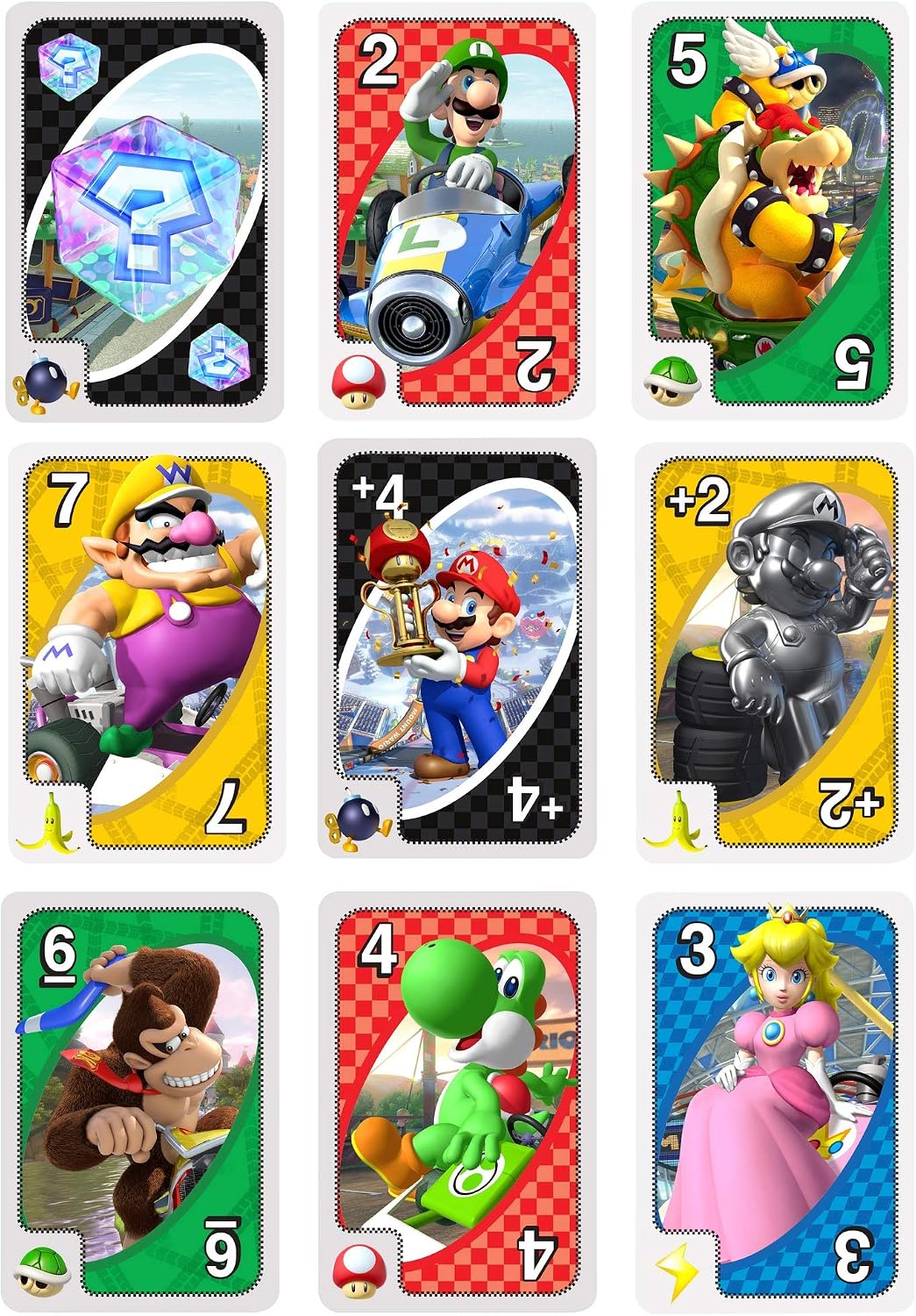 Detalle de マテルゲーム UNO マリオカート カードゲーム GWM70 2~10人用・7歳から
