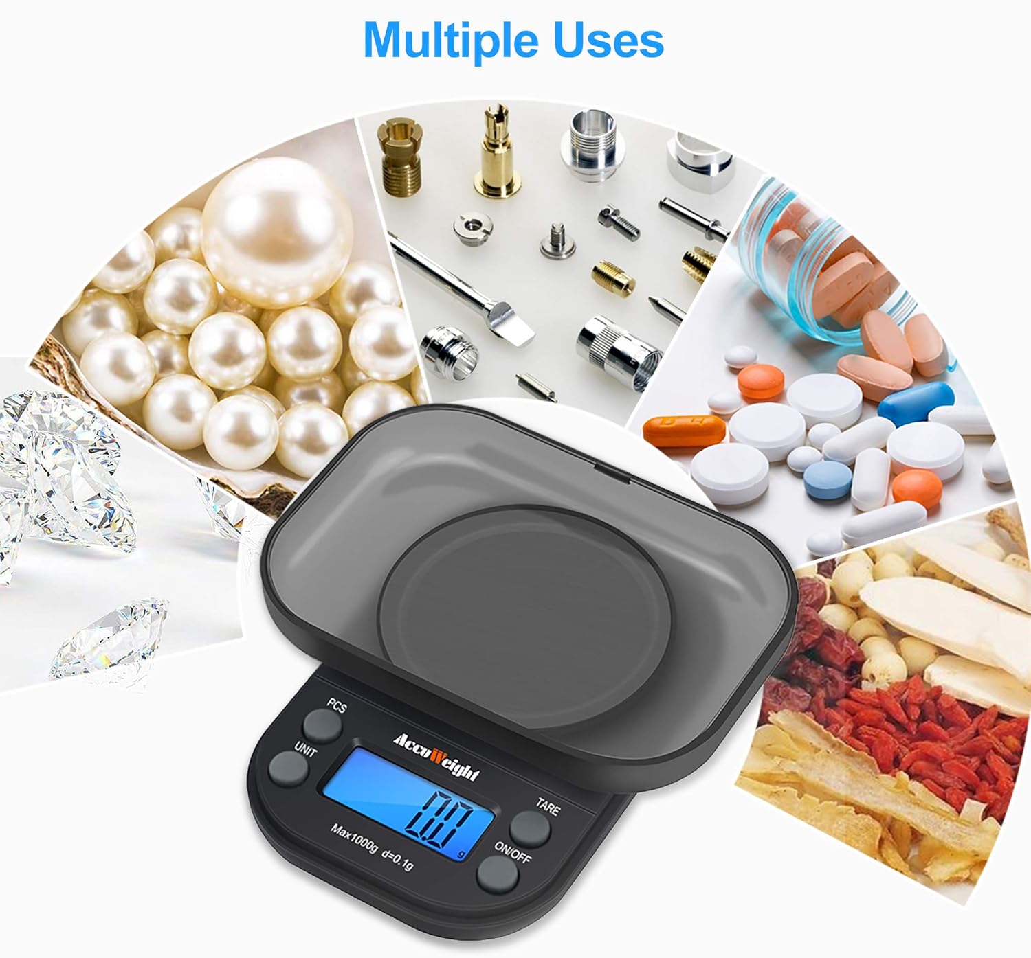 Detalle de ACCUWEIGHT 255 Báscula de Cocina 1000 g