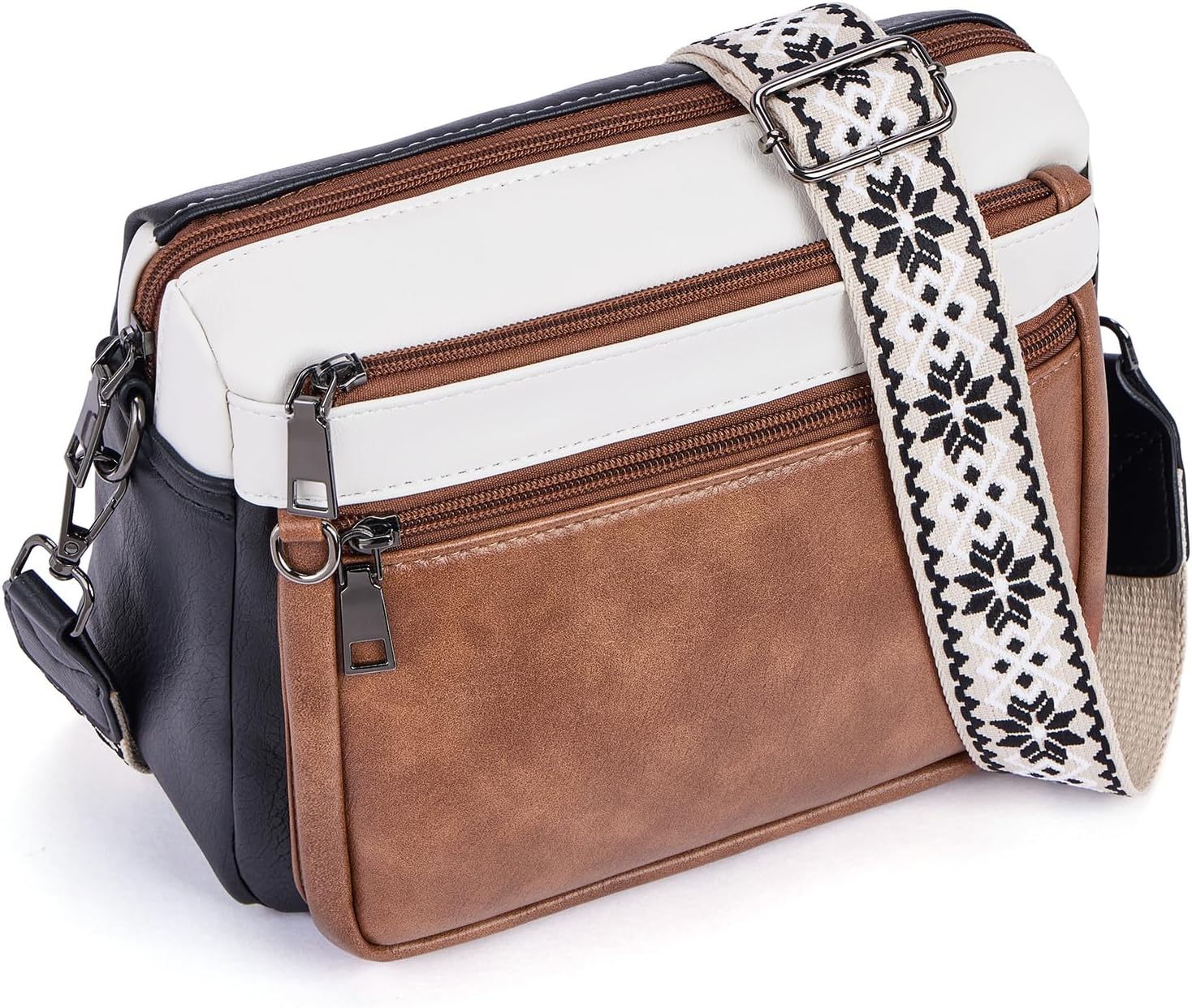 Thumbnail 6 de MUIIKOLA Cross Body Bag for Women – Vegan Leather Medium Shoulder Handbag with Built‑in Wallet and Wide Adjustable Strap