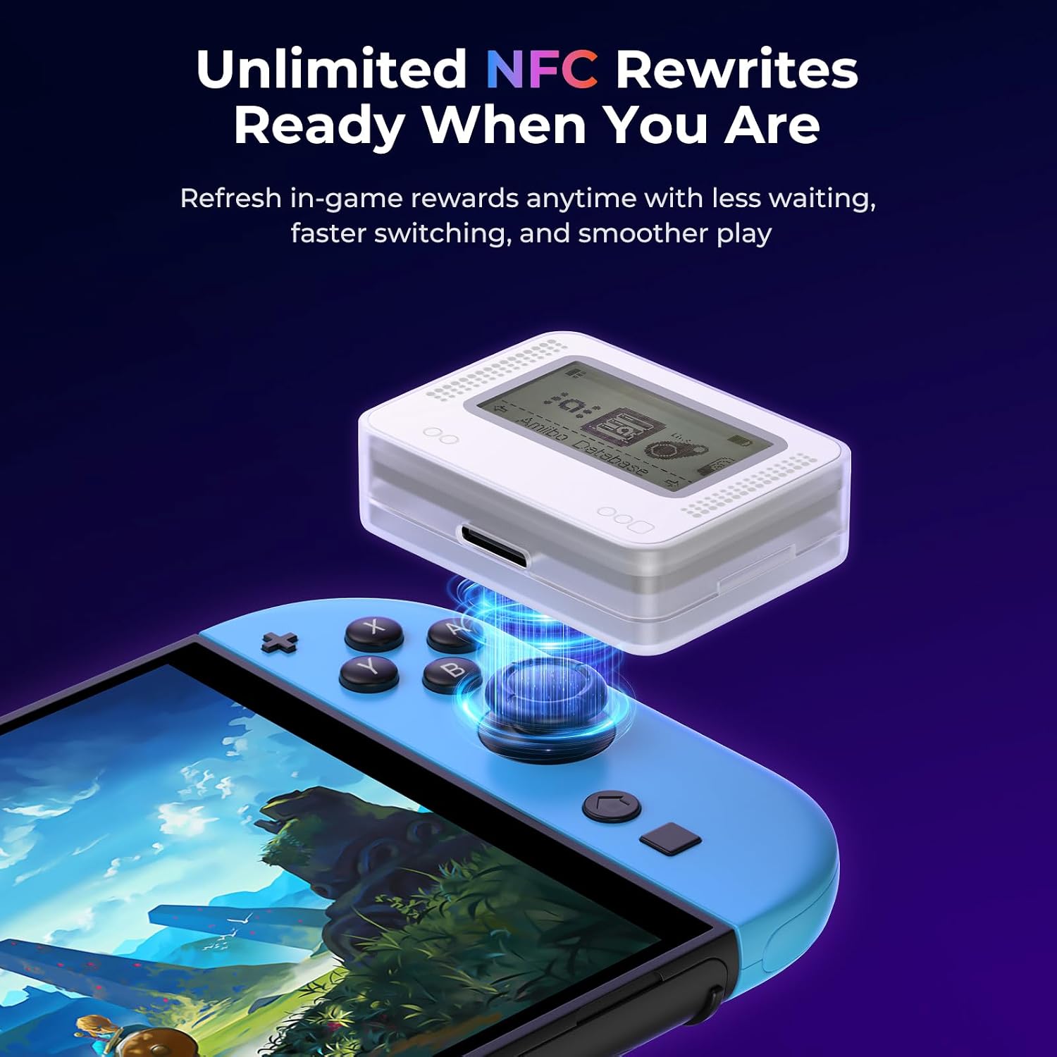 Detalle de Allmiibo Ultra NFC Tag Emulator for Nintendo Switch, Wii U & 3DS