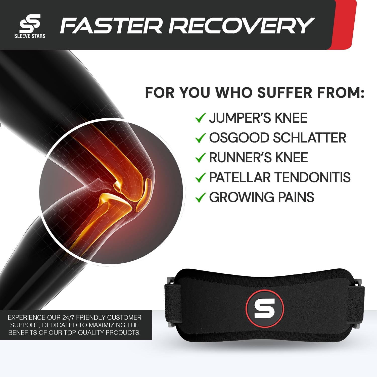 Detalle 2 de Sleeve Stars Patellar Tendon Support 7-15 in