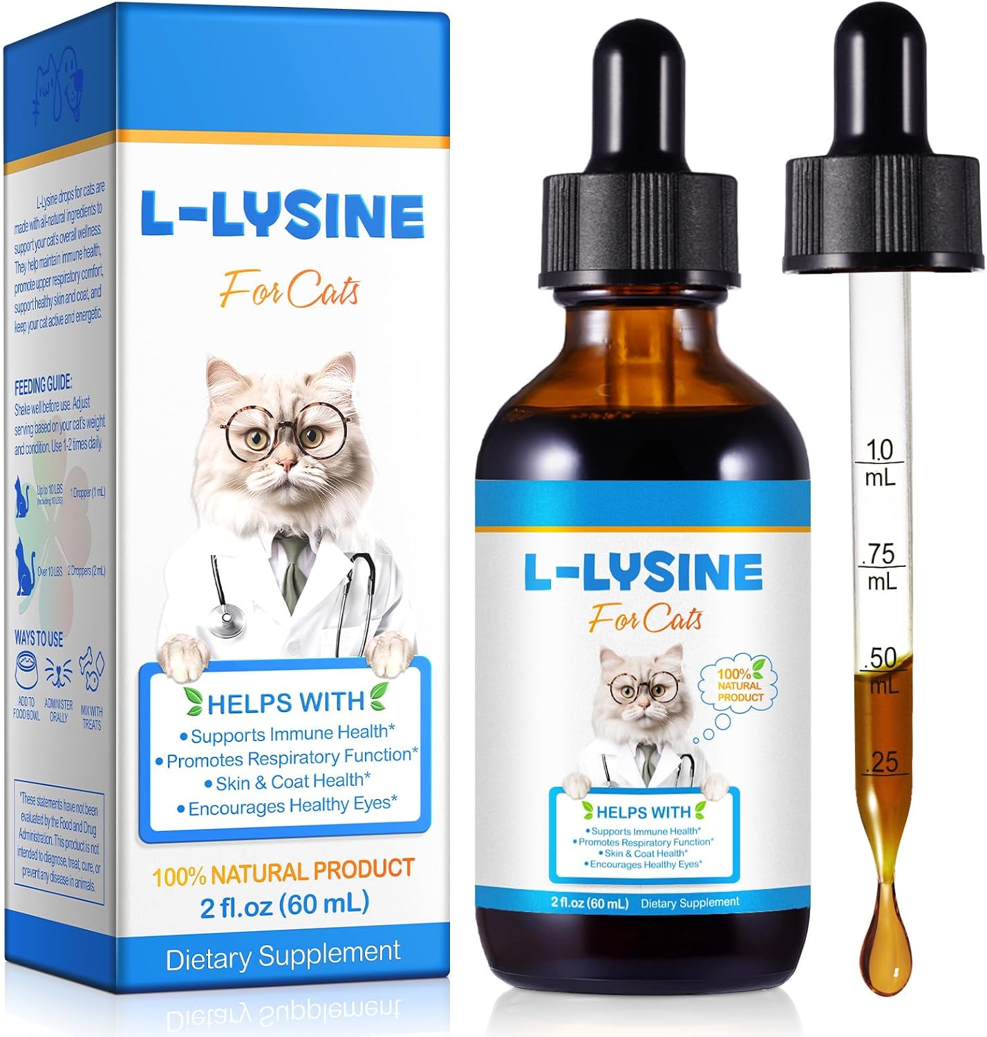 Detalle de L-Lisina per Gatti integratore 60 ml