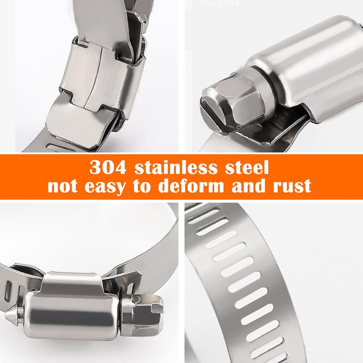 Detalle 2 de Dianrui K1-052-BOX 42-Piece Stainless Steel Hose Clamp Assortment