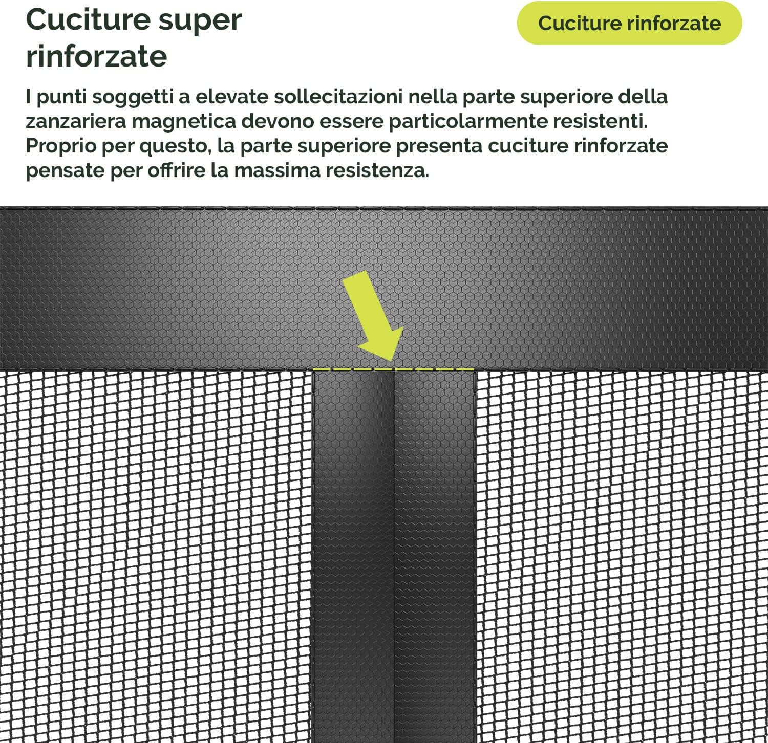 Thumbnail 6 de Nematek Zanzariera magnetica per porte 120 x 240 cm — montaggio senza forare le pareti