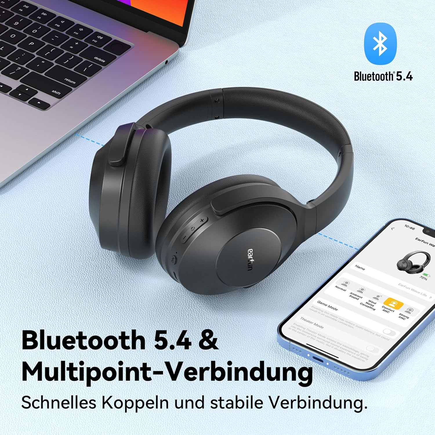 Thumbnail 6 de EarFun Wave Life Over‑Ear Kopfhörer, ANC, 60 Std