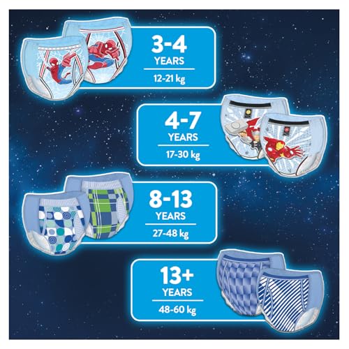 Detalle de Huggies DryNites Pyjama Pants for Boys, 4–7, 30 kg, 5-layer protection