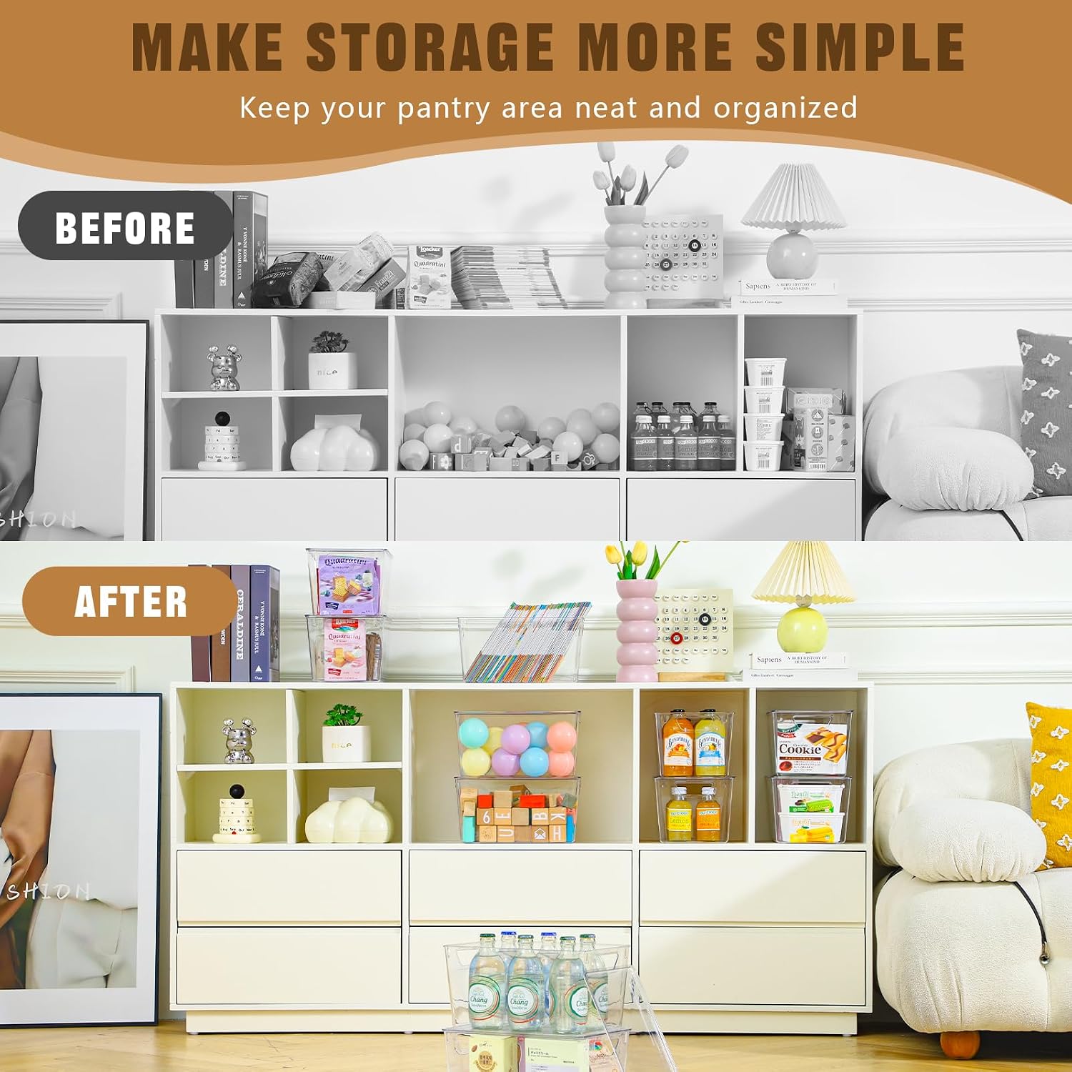 Thumbnail 6 de Clear Storage Bins 7 Quart 12-Pack for Organization