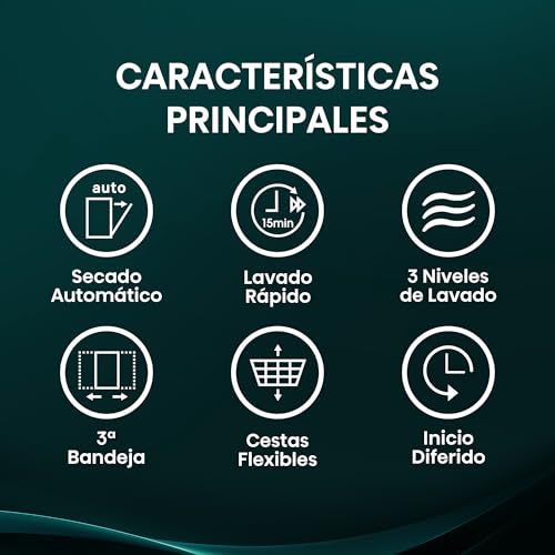 Thumbnail 2 de Hisense HS643C90X lavavajillas de libre instalación con secado automático y capacidad para 16 servicios