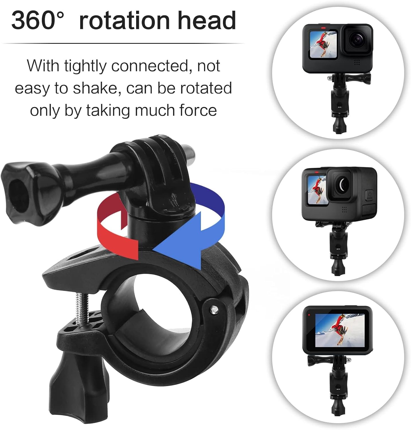 Detalle de TOTSUN 2PCS Camera Motorcycle Mount for Hero and More: Practical Handlebar Mounts