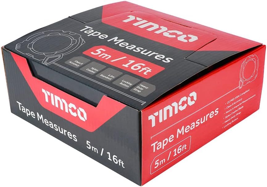 Detalle 1 de TimCo 5m Tape Measure (5m/16ft x 25mm) with locking button