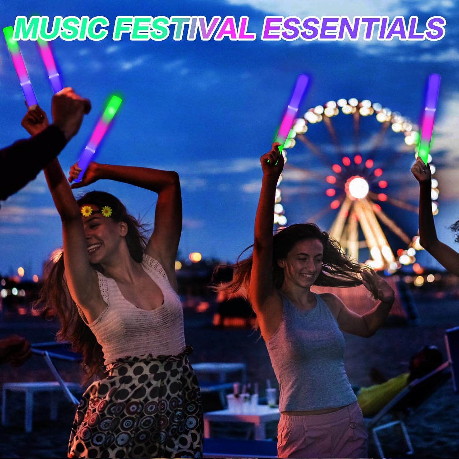 Detalle de AWANG 210-Piece Glow Sticks, 3 Modes ๐
