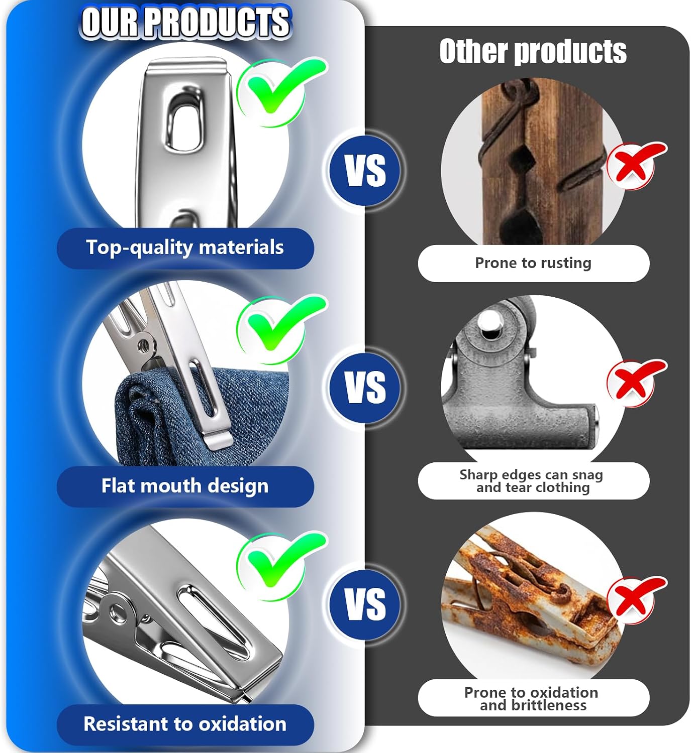 Thumbnail 5 de Miqzwers Stainless Steel Clothes Pins
