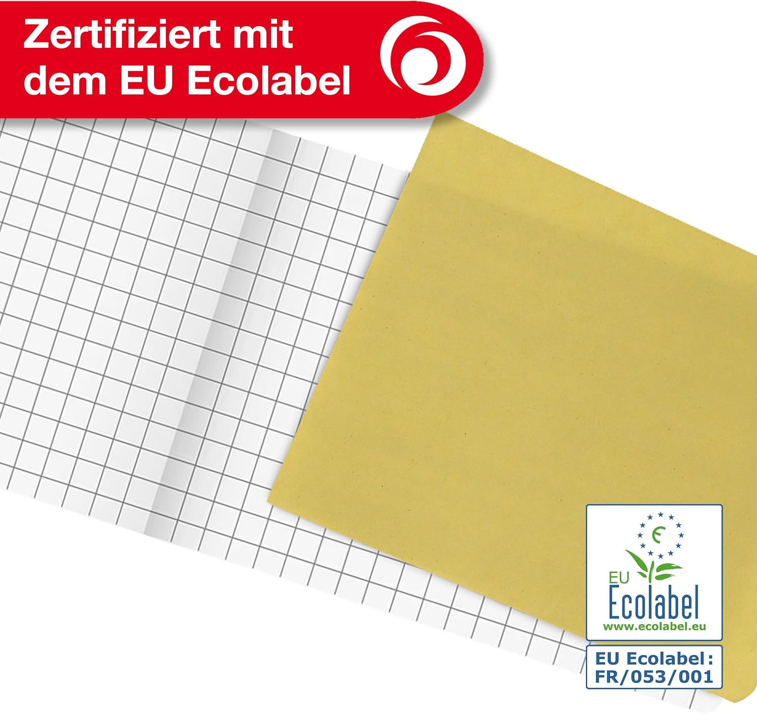 Detalle 2 de Herlitz 1957786 räknehäften A5, rutnät 10 × 10 mm, 16 ark, 10-pack