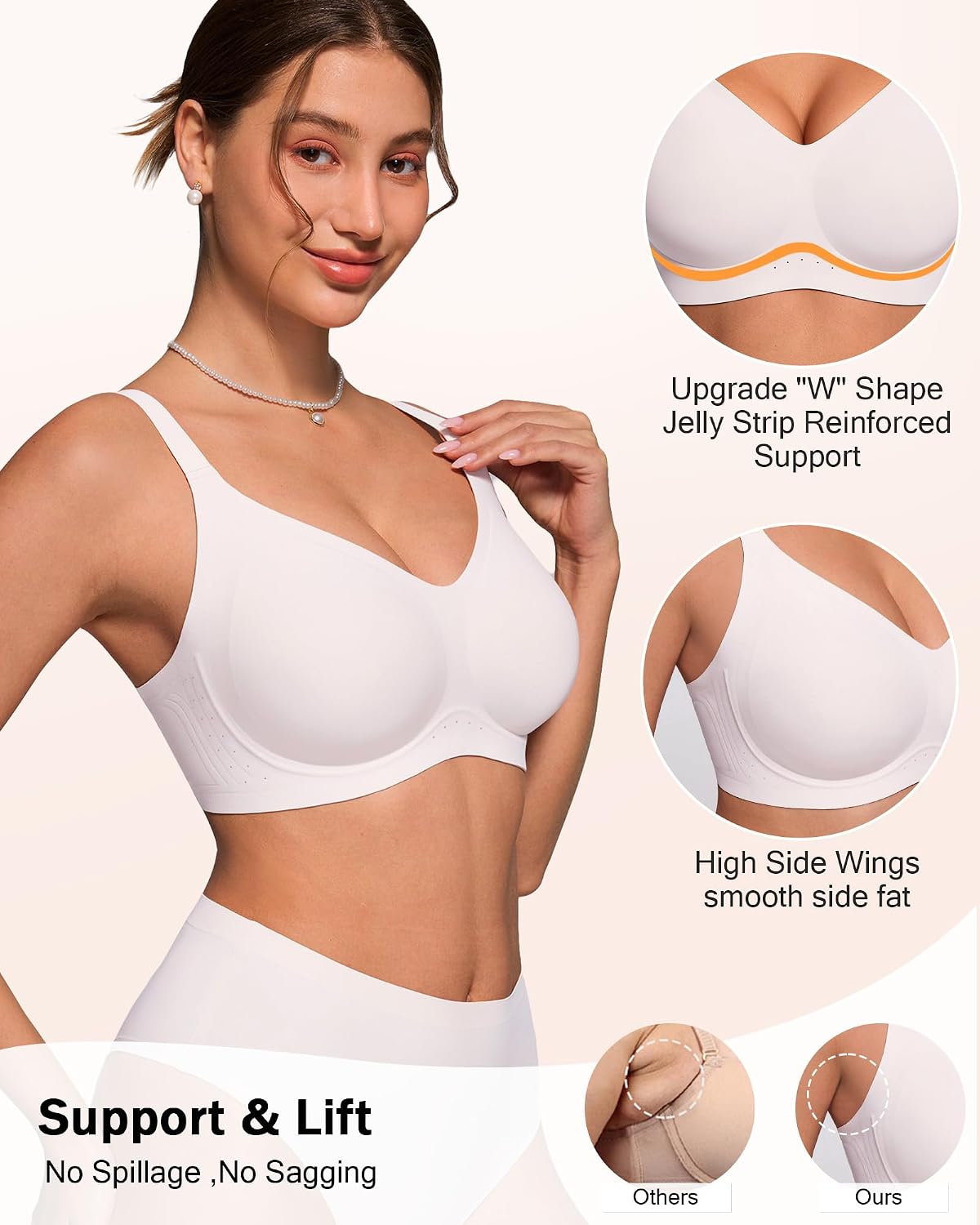 Detalle de HORISUN Wireless Full-Coverage Bra