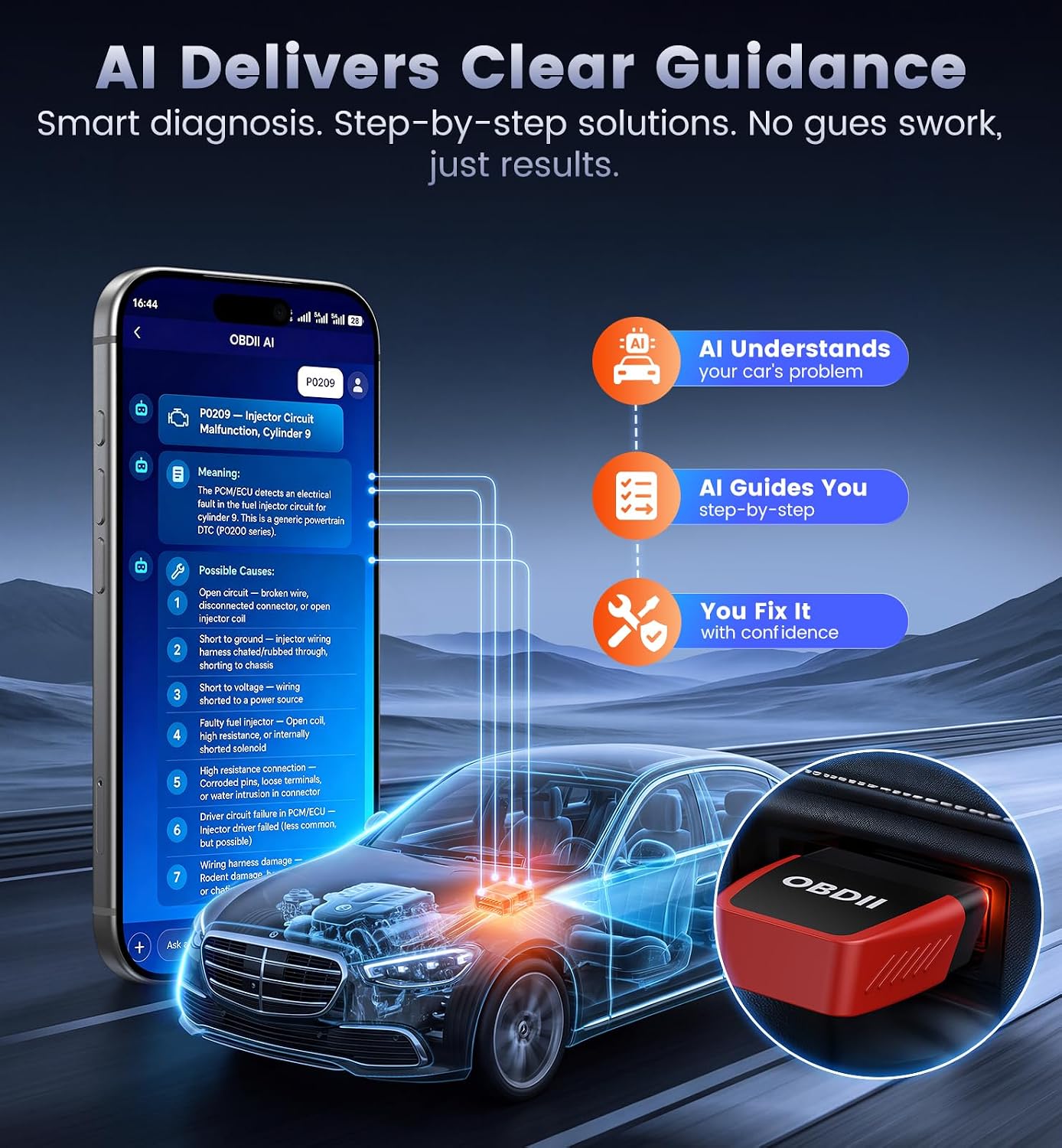 Detalle de OBD2 Scanner with Upgrade Battery Tester for Cars