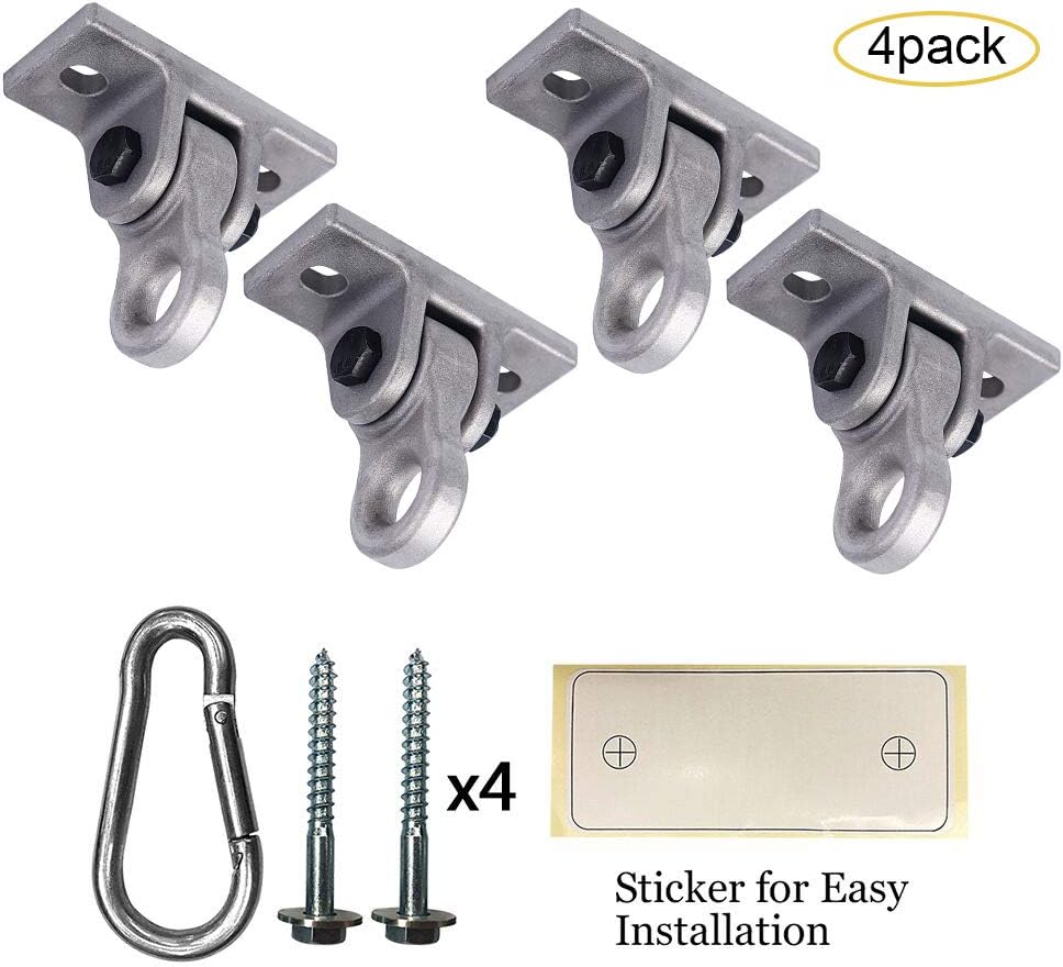 Thumbnail 4 de ABUSA Heavy-Duty Swing Hangers, 4-Pack, Aluminum with Smooth-Rolling Bearings
