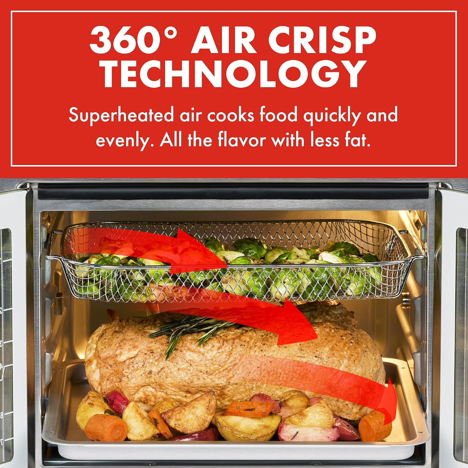 Detalle 2 de Emeril Lagasse Extra Large Toaster Oven Air Fryer, 24 Functions 🍽