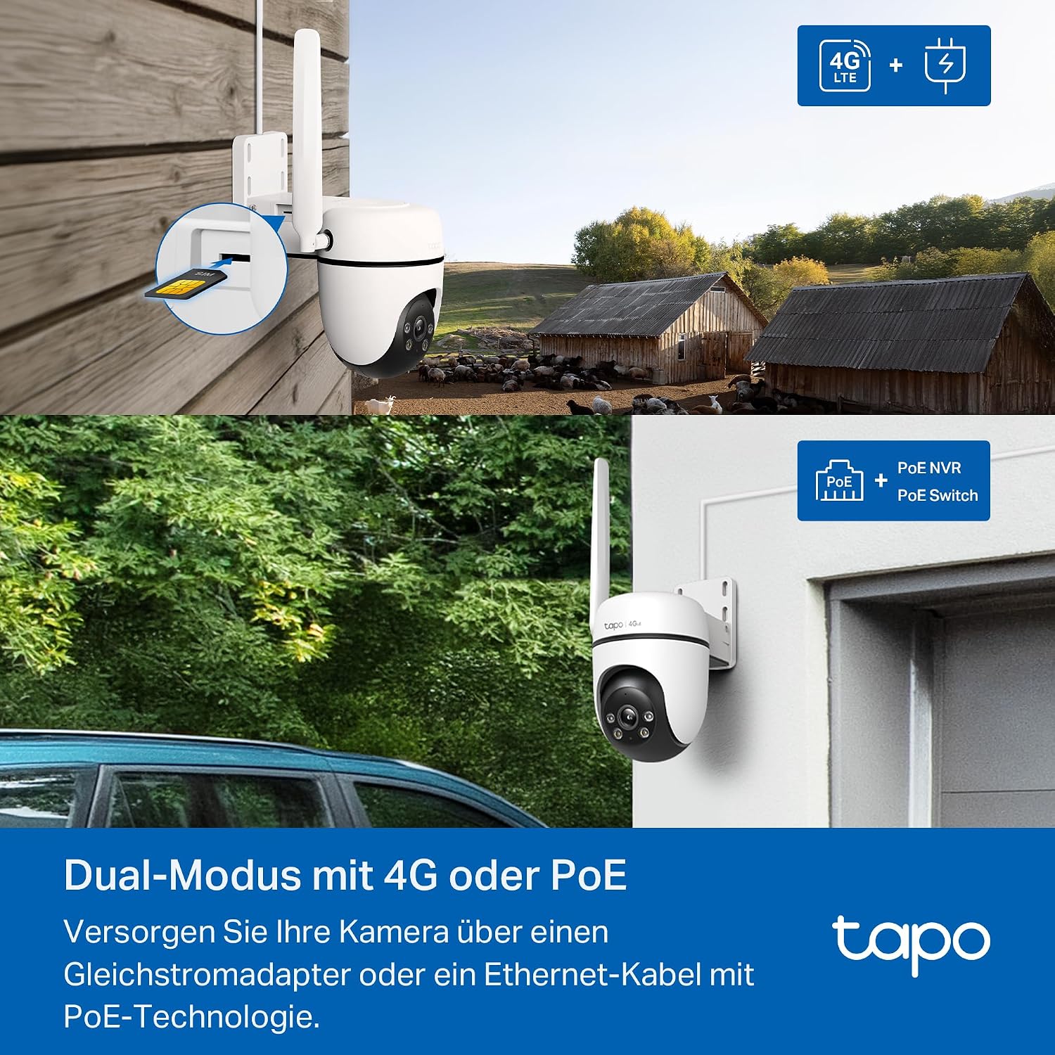 Thumbnail 4 de Tapo C501GW – 360° 4G LTE Außenkamera mit SIM-Slot, Starlight-Nachtsicht und AI-Erkennung