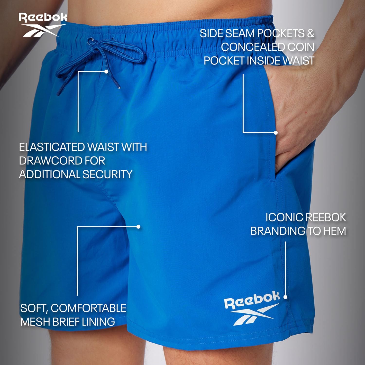 Detalle 2 de Reebok Yale Maillot de Bain Homme (Lot de 1)