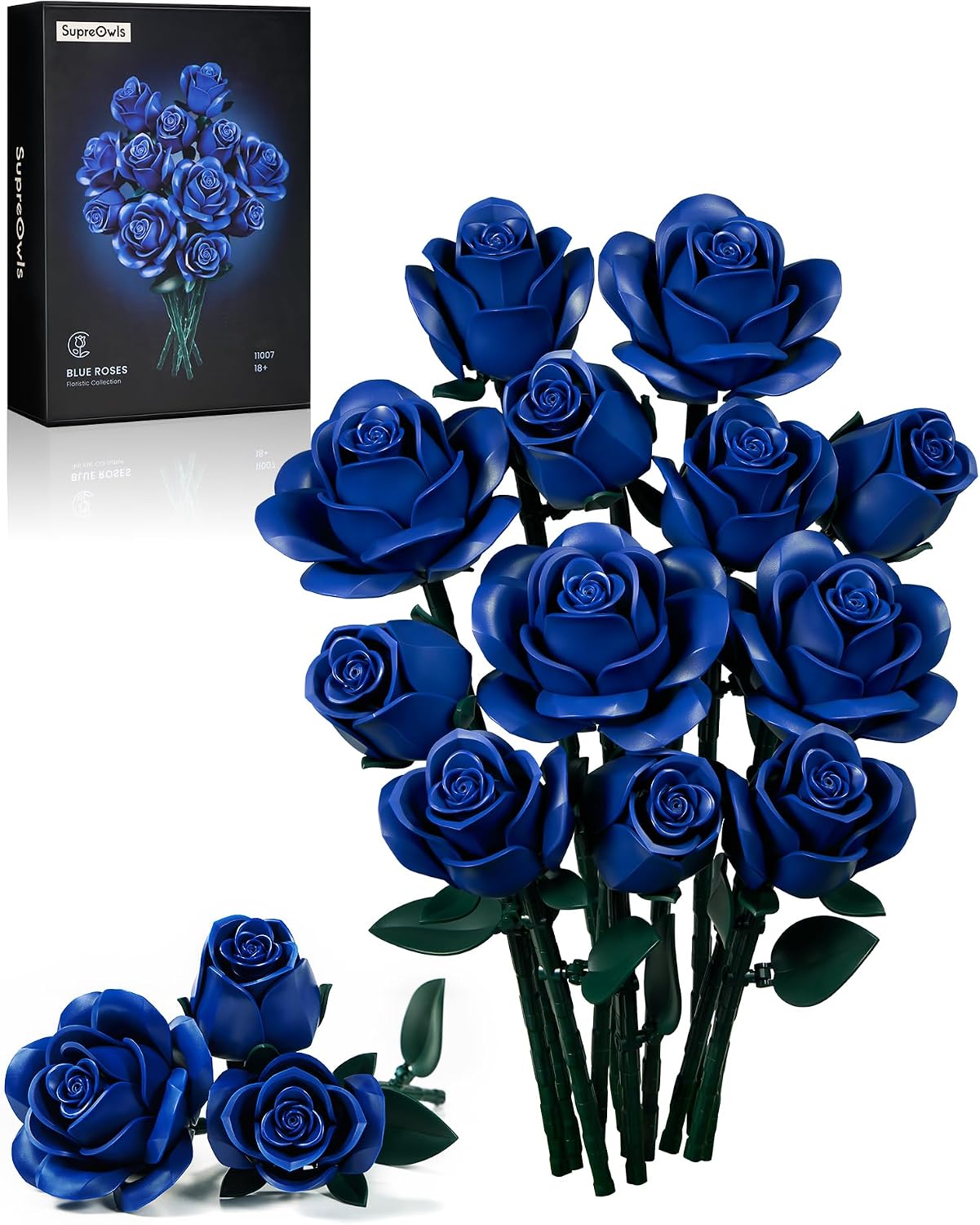 Detalle de iATOM Blue Rose Bouquet 12pcs 🌹